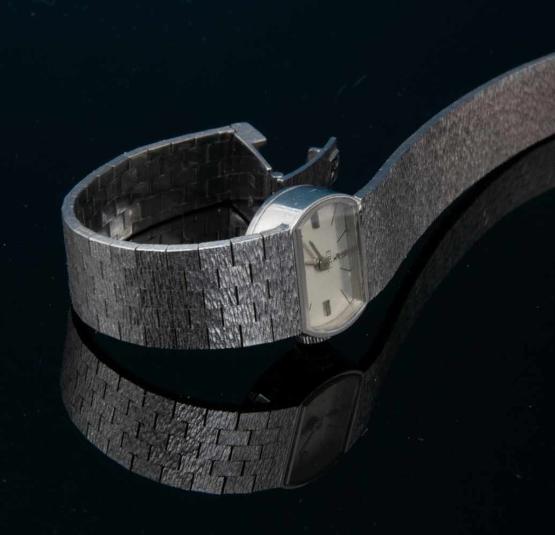 Klassische Cocktail-Damenarmbanduhr der Marke "EBEL". Gehäuse & schmuckhaftes Armband in 750er - Bild 8 aus 8