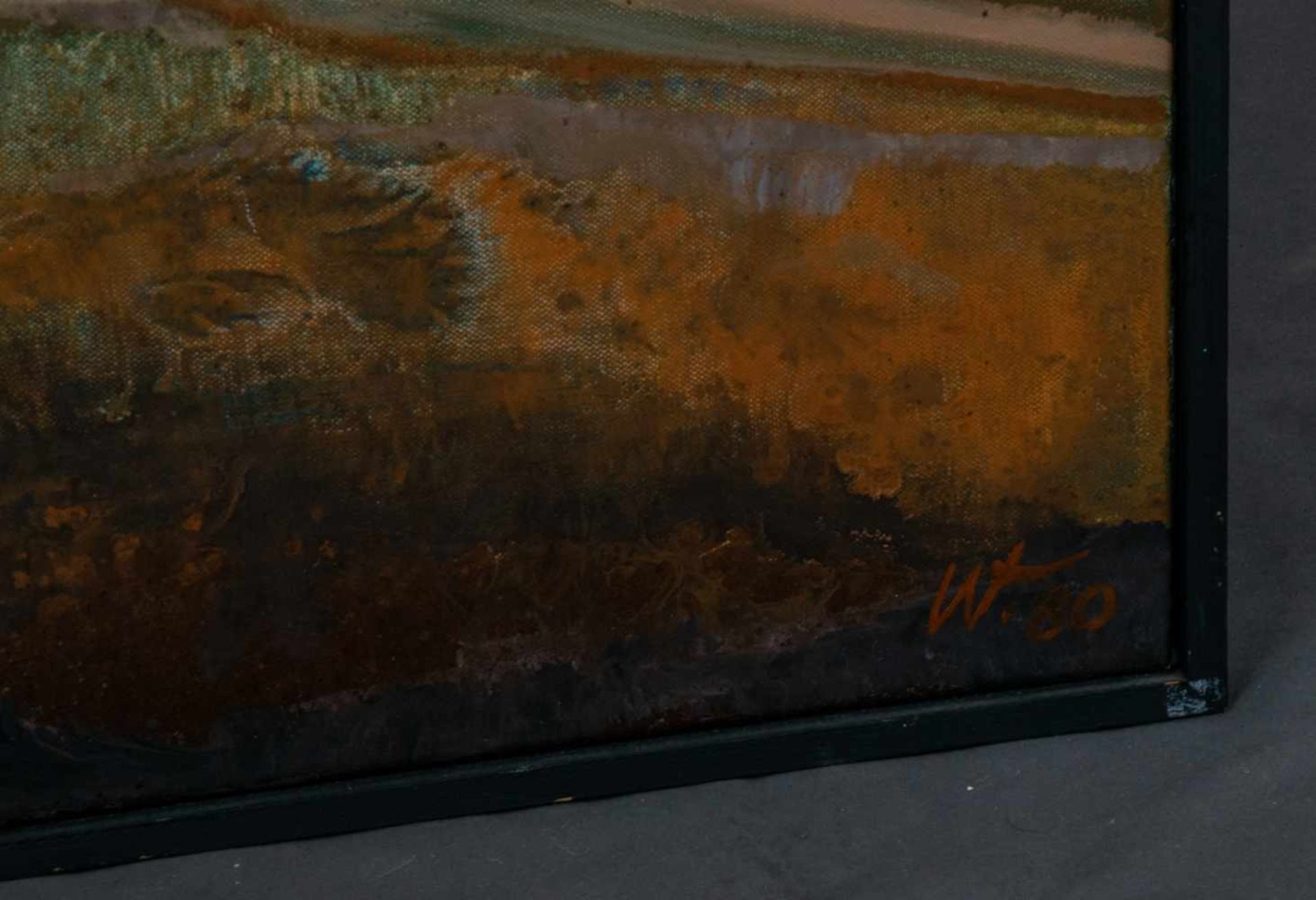 "Im Negev" - Öllasur auf Leinwand, ca. 100 x 80 cm, monogrammiert & datiert unten rechts "WT (19)80" - Bild 3 aus 6