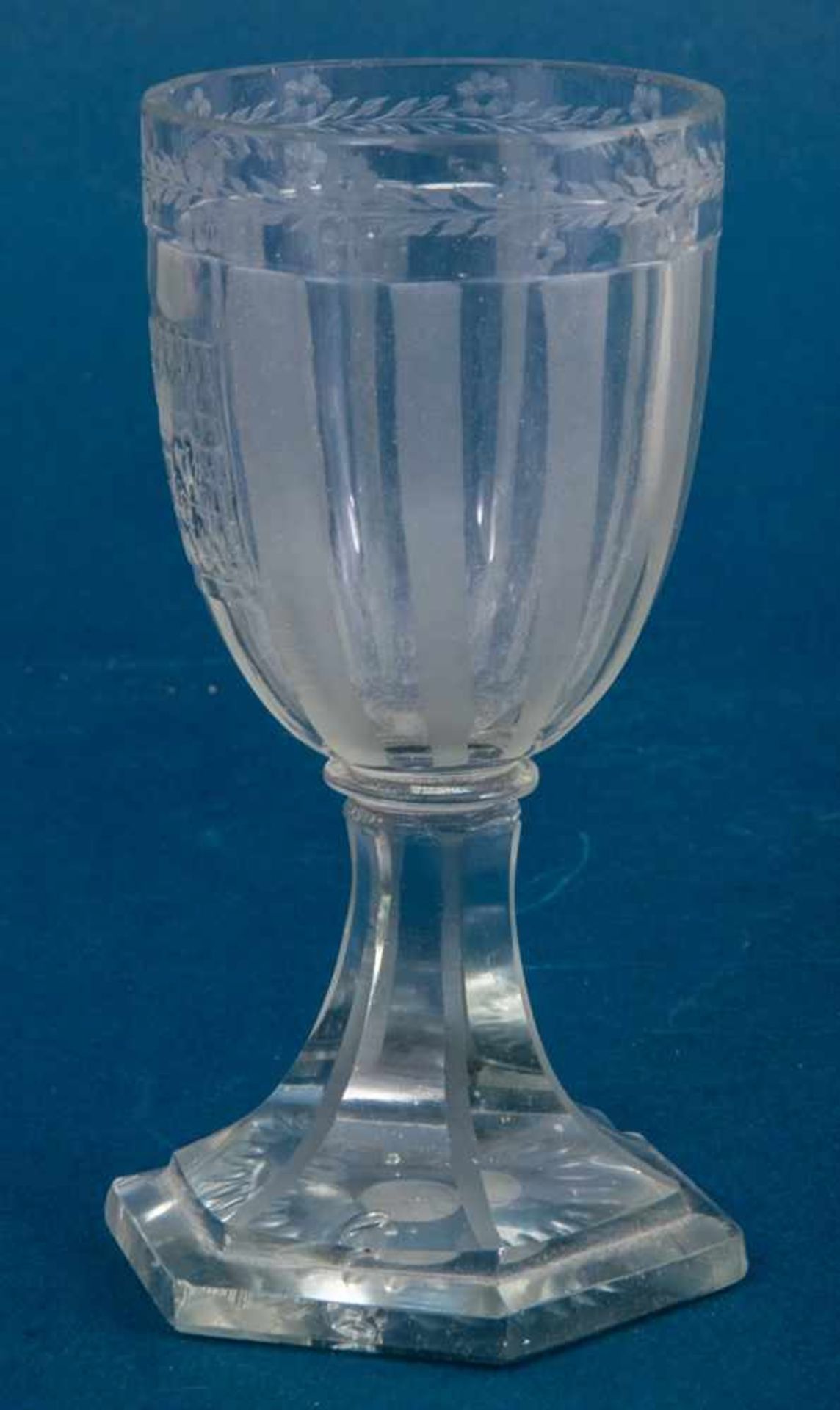 Alter, antiker Glasflakon, grün-weißlich durchgewirktes Schlierenglas, wohl Murano/Italien,