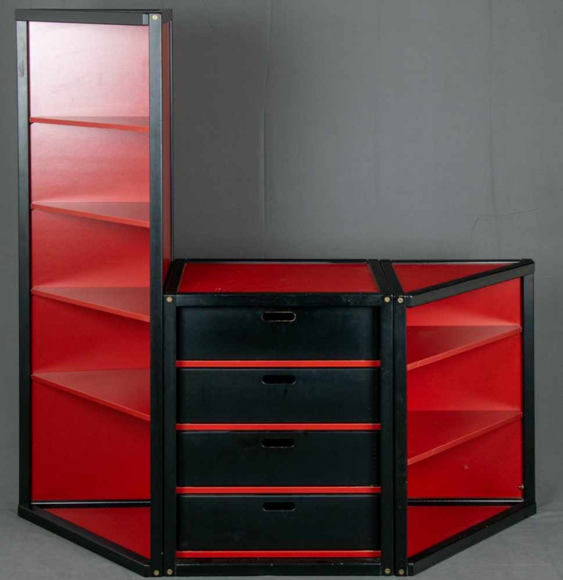 6teilige FLÖTOTTO Modul GARDEROBE, 1970er/80er Jahre, bestehend aus Schubladenelement (ca. 75 x 60 x - Bild 2 aus 9