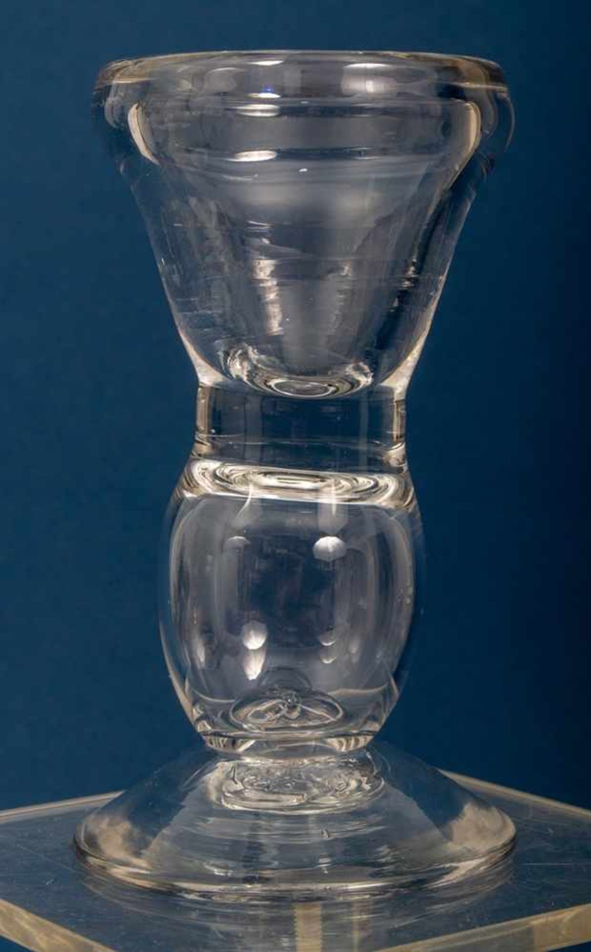 Antikes "Wachtmeister"-Trinkglas, farbloses, schlieriges, durchsichtige Glas mit - Image 2 of 6