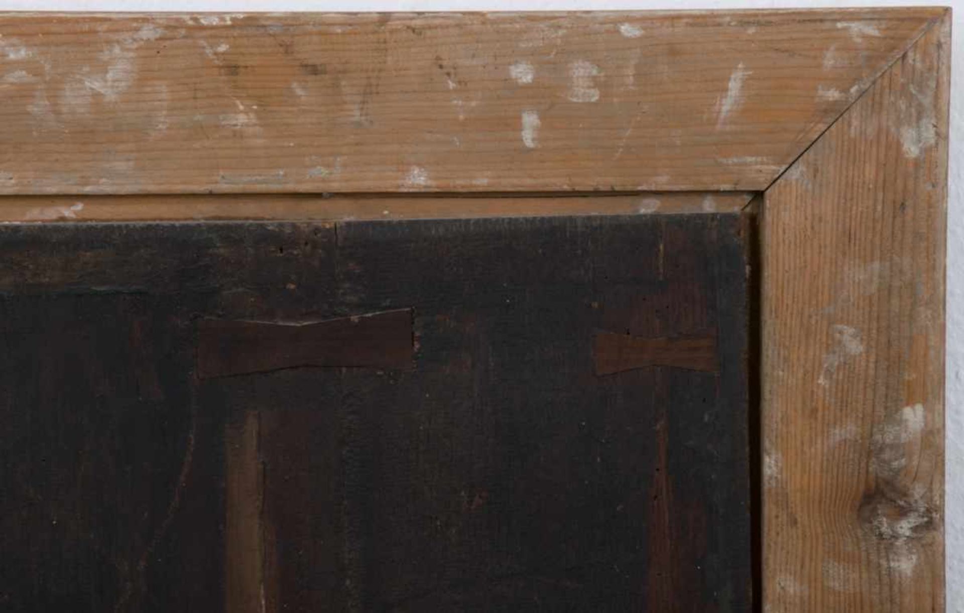 Barockes Porträt eines zechenden Mannes in bester Weinlaune. Gemälde, Öl auf Holztafel, ca. 53 x - Bild 7 aus 12