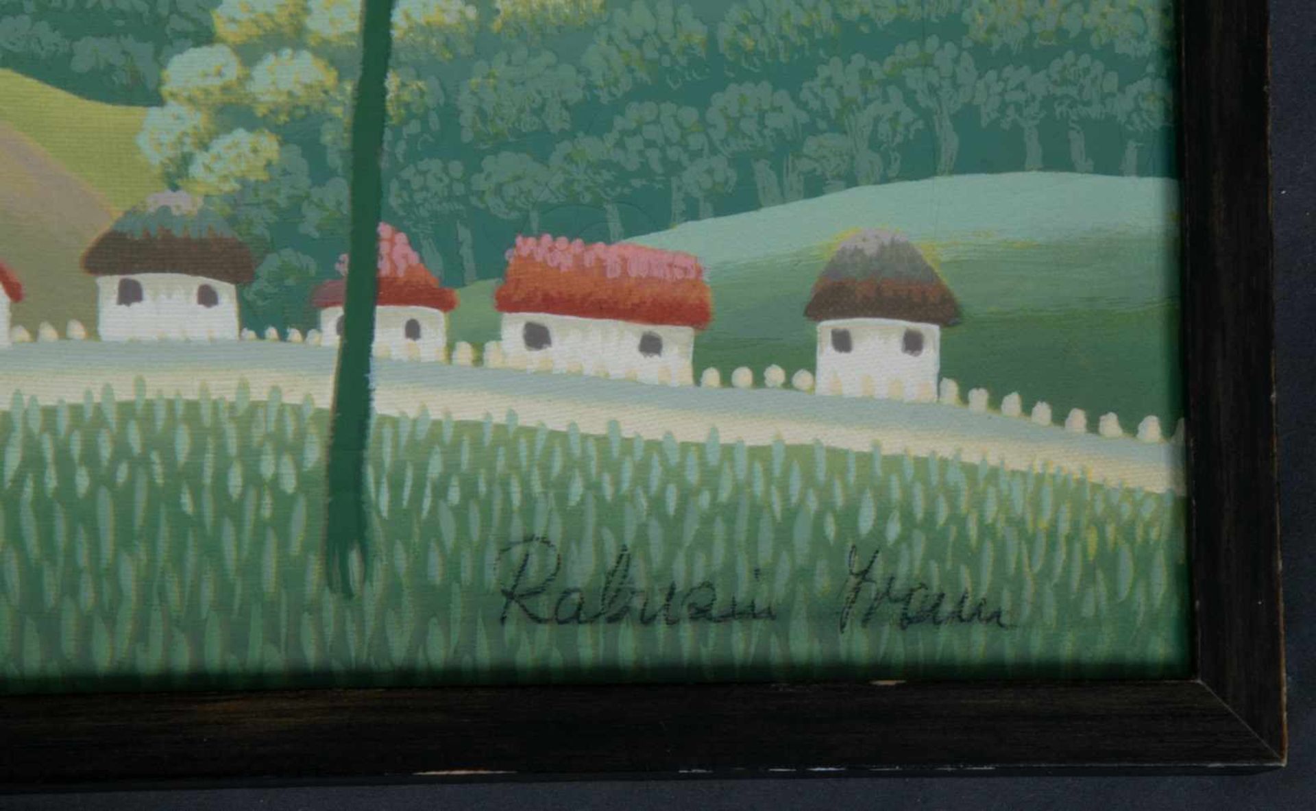 "Blühende Landschaft", Gemälde, Öl auf Leinwand, ca. 48,5 x 58,5 cm, signiert Rabuzin Ivan (Kljec - Bild 3 aus 7