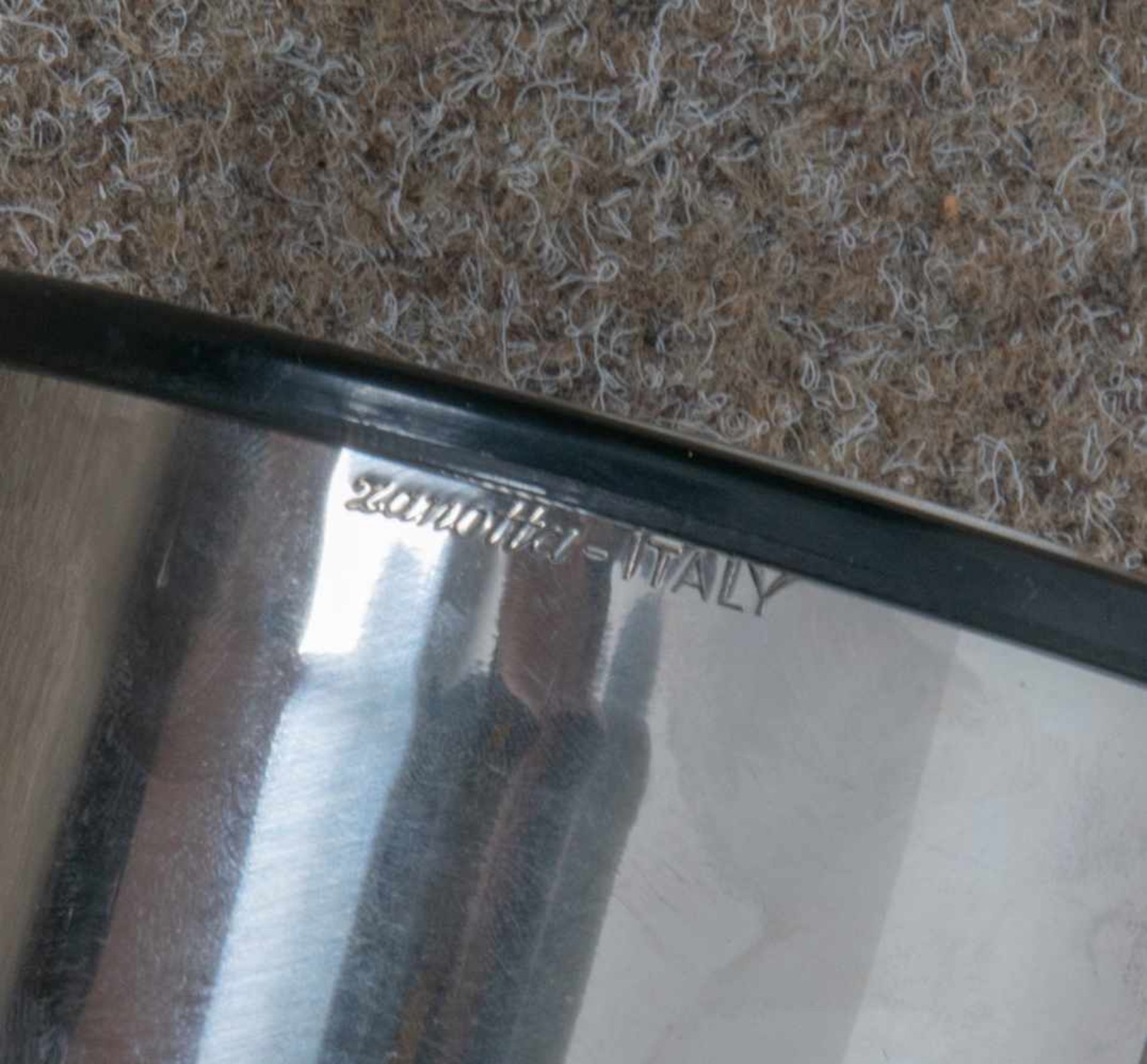 Quadratischer Couchtisch, ZANOTTA - ITALY, schwere, quadratische Glasplatte, ca. 80 x 80 cm, - Bild 7 aus 8