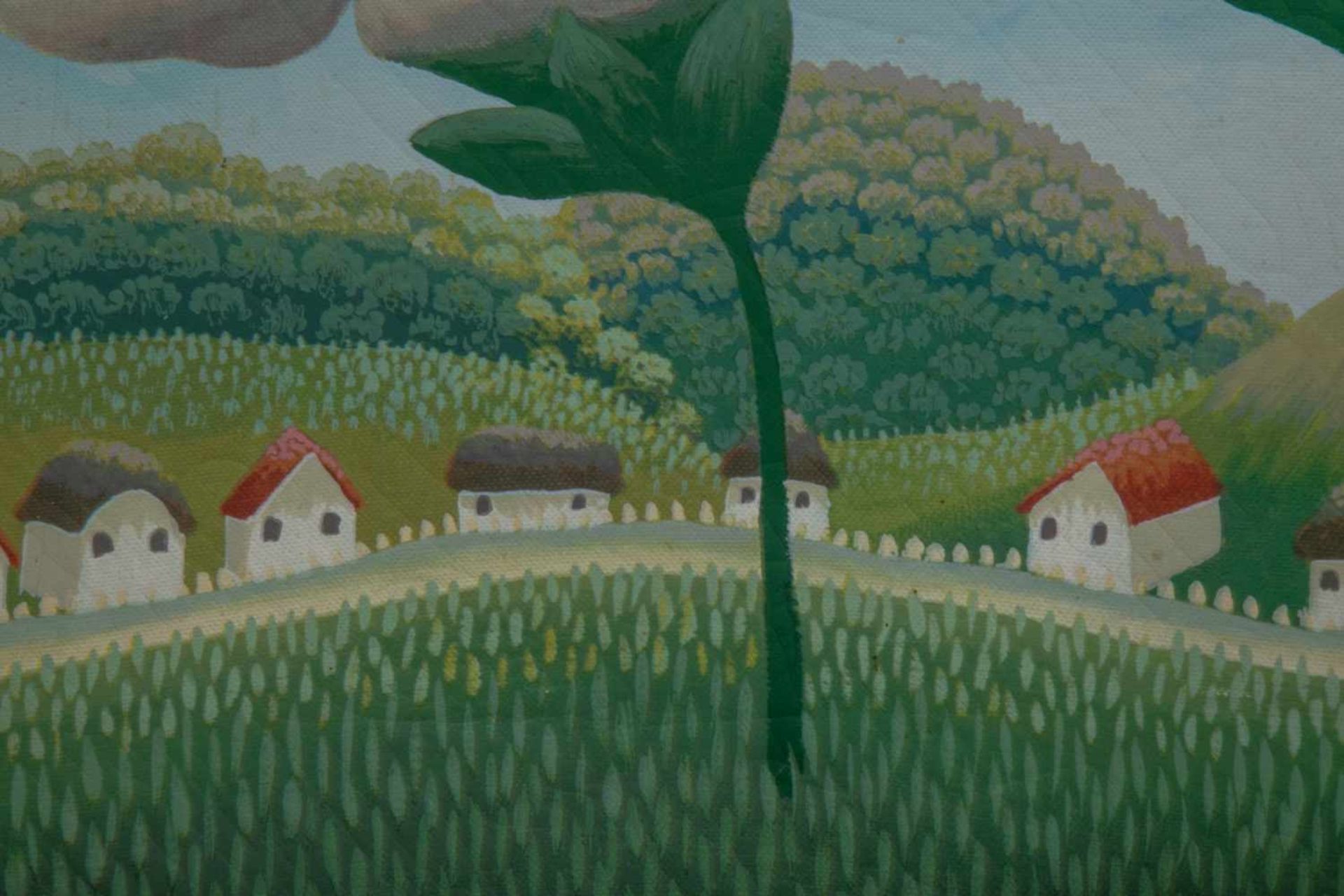 "Blühende Landschaft", Gemälde, Öl auf Leinwand, ca. 48,5 x 58,5 cm, signiert Rabuzin Ivan (Kljec - Bild 5 aus 7