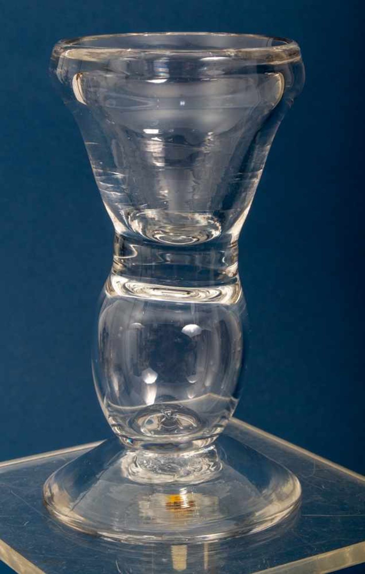 Antikes "Wachtmeister"-Trinkglas, farbloses, schlieriges, durchsichtige Glas mit - Image 3 of 6