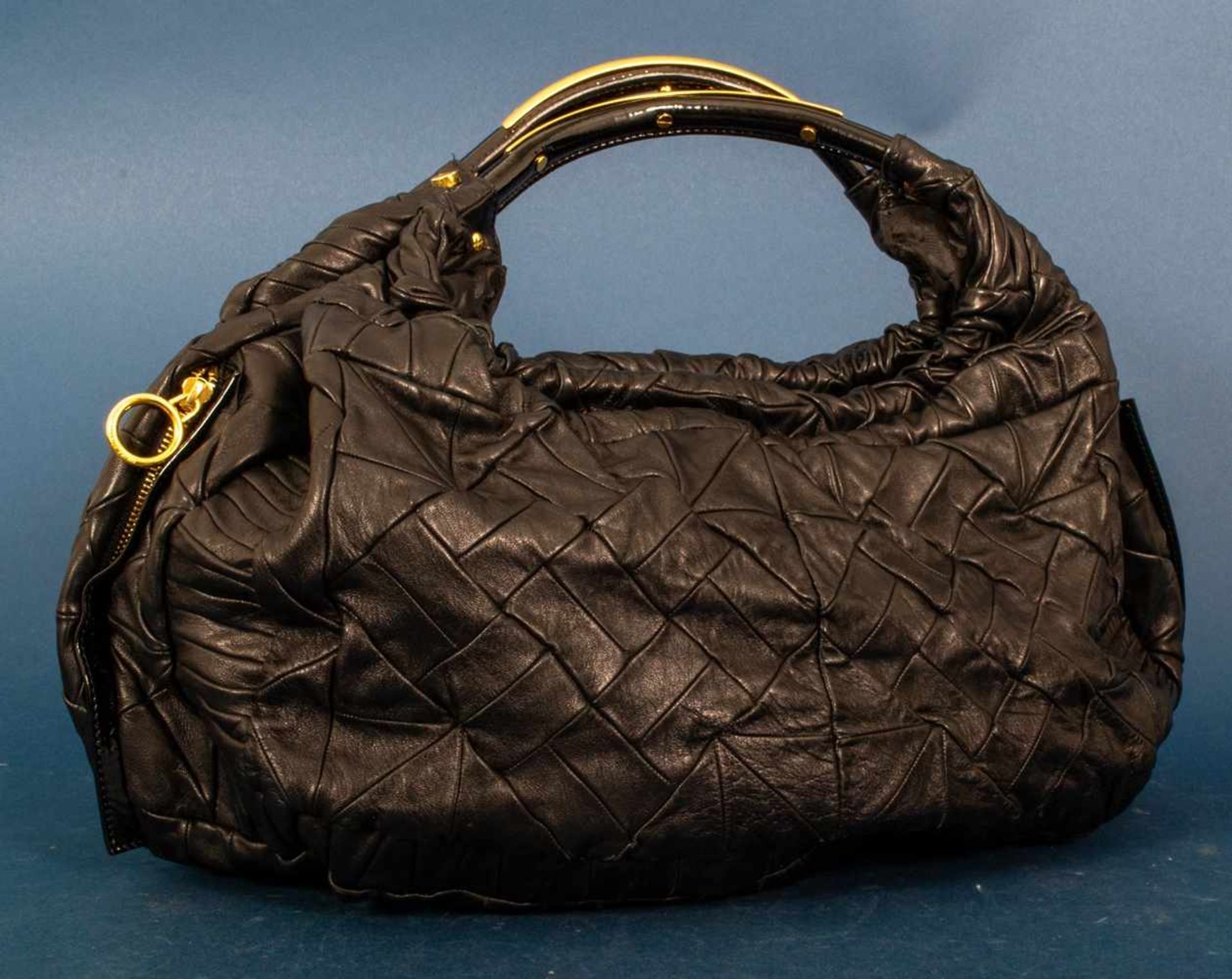 "ROBERTO CAVALLI" - exklusive Damenhandtasche/Carrybag. Schwarzes Leder mit vergoldeten - Bild 5 aus 14