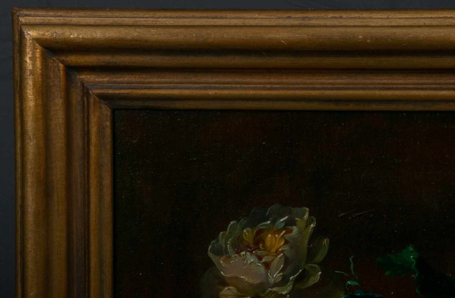 "Blumenstilleben" im Stil des 17./18. Jhds., Gemälde, Öl auf Leinwand, ca. 57 x 40 cm, mittig - Bild 5 aus 6