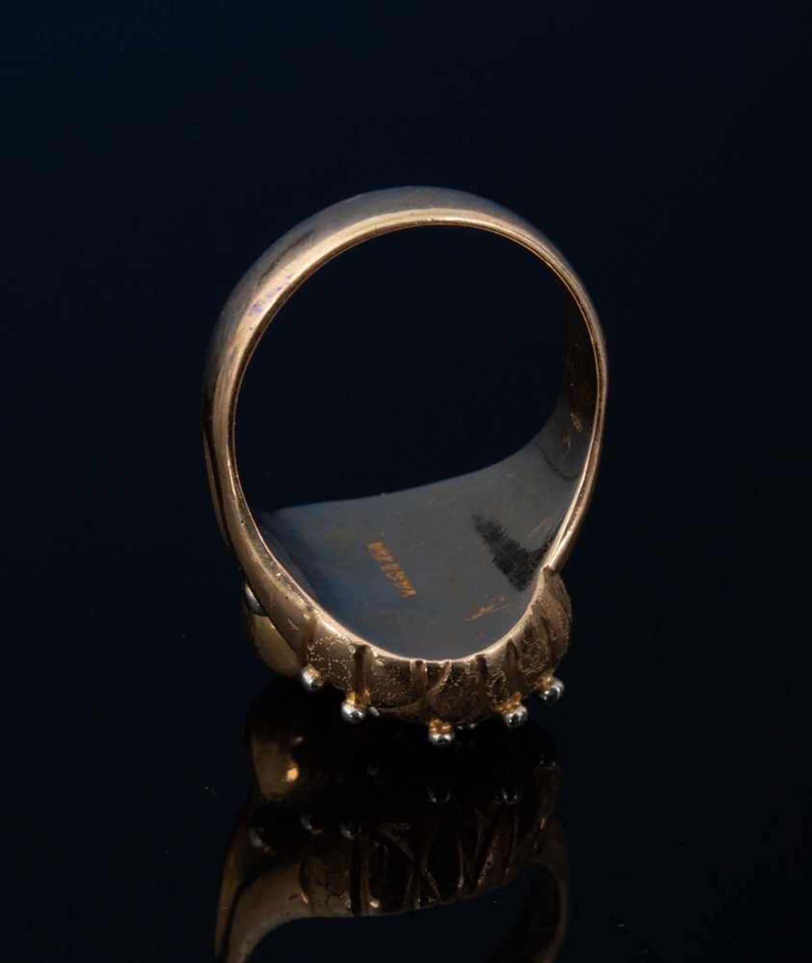 Extravaganter 750er/100er Rosegold/Gelbgold Ring, unisex, Ringinnendurchmesser ca. 18 - 19 mm, - Bild 3 aus 7