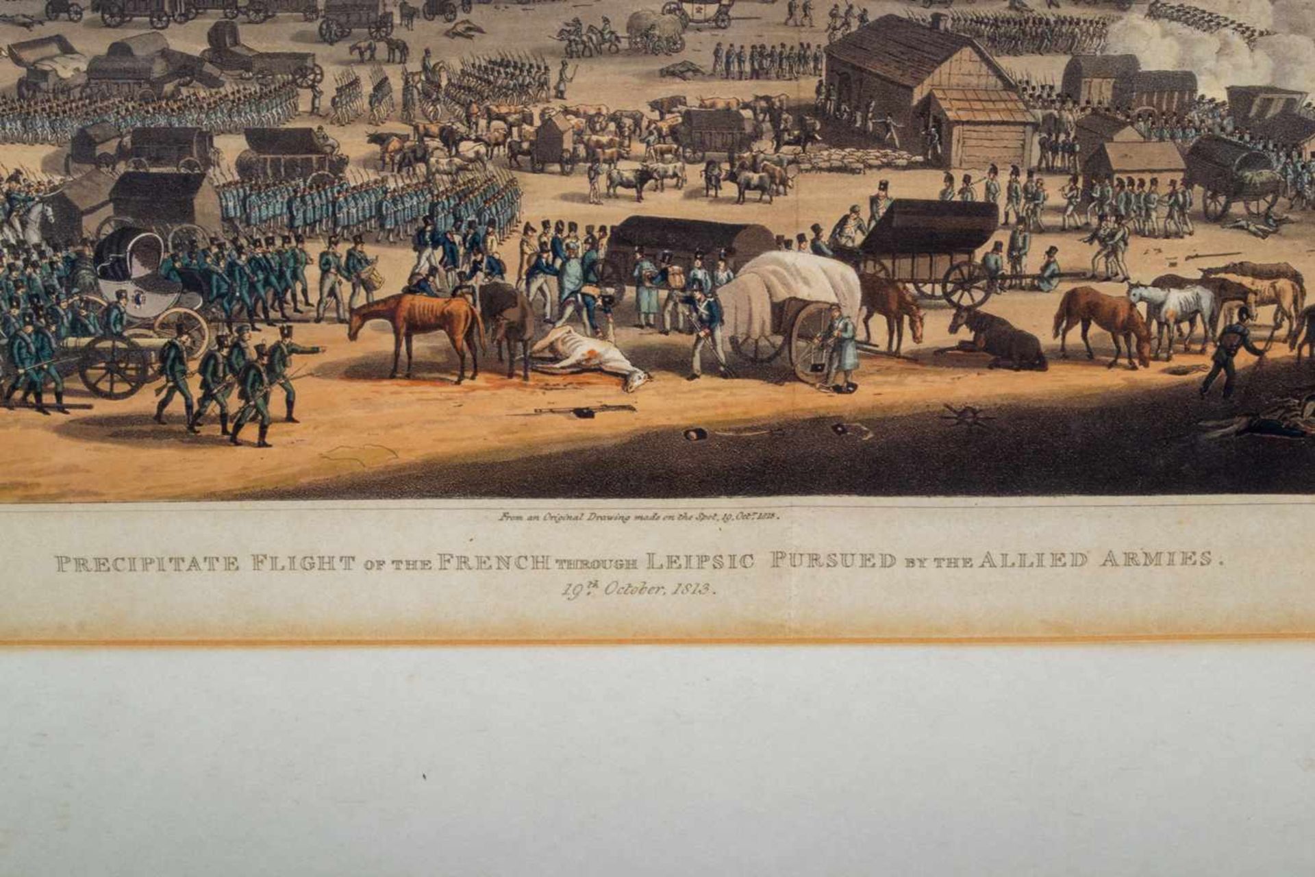 Völkerschlacht bei Leipzig am 19. Oct. 1813 - "Precipitale Flight of teh French Armies". - Image 3 of 6