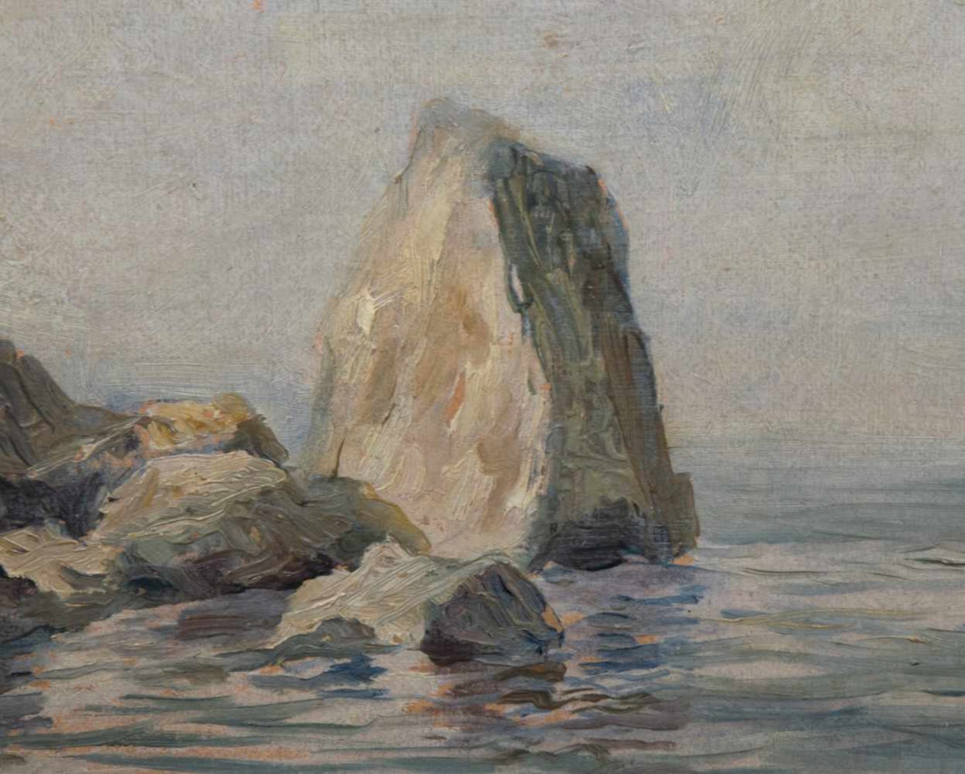 "Felsenküste". Gemälde, Öl auf Leinwand ca. 29 x 38 cm, signiert Geo Fürst (Nürnberg 1888 - 1964 - Bild 3 aus 5