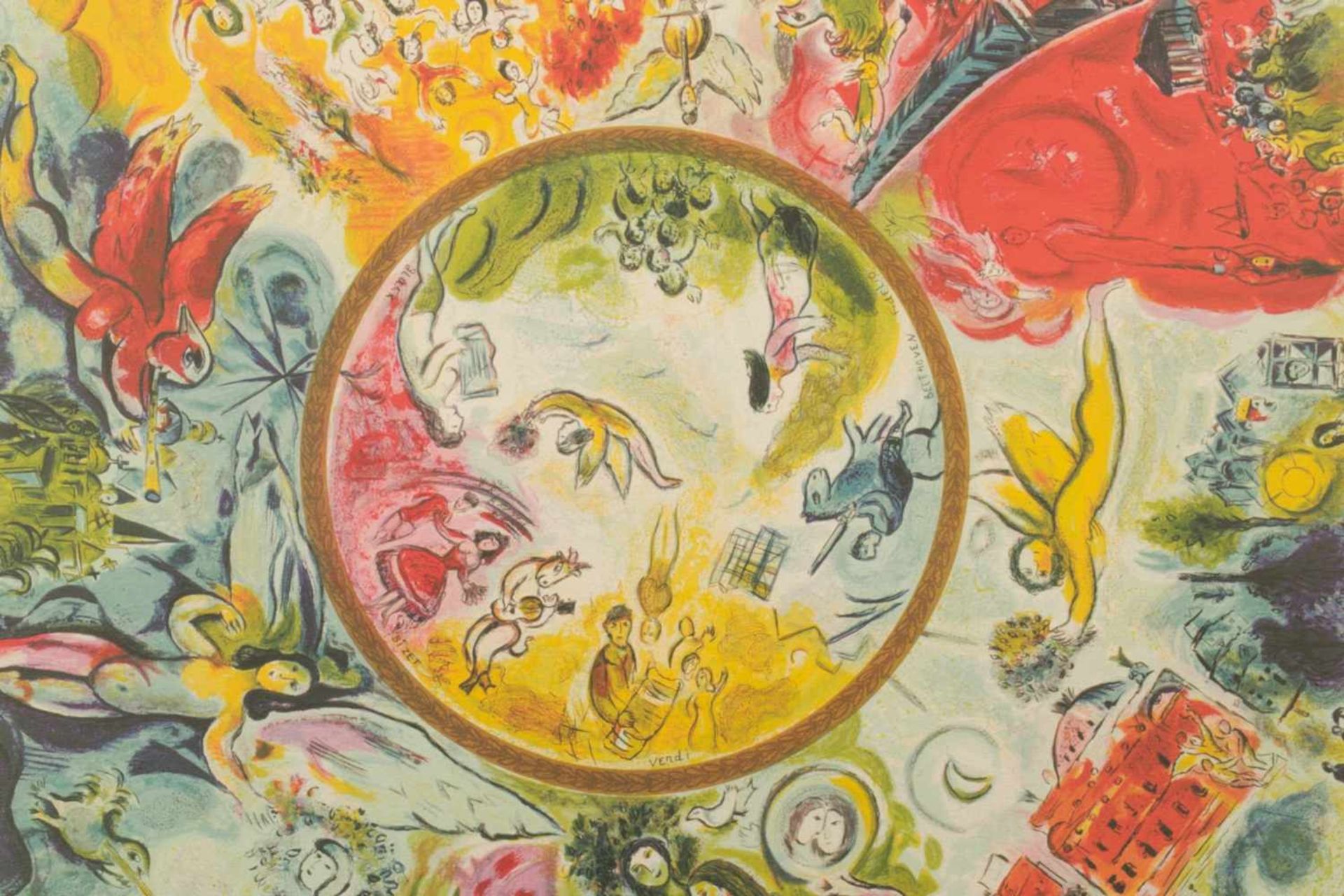 MARC CHAGALL: "PARIS OPERA CEILING" - Das Deckengemälde in der Pariser Oper. Farboffset - - Image 5 of 10