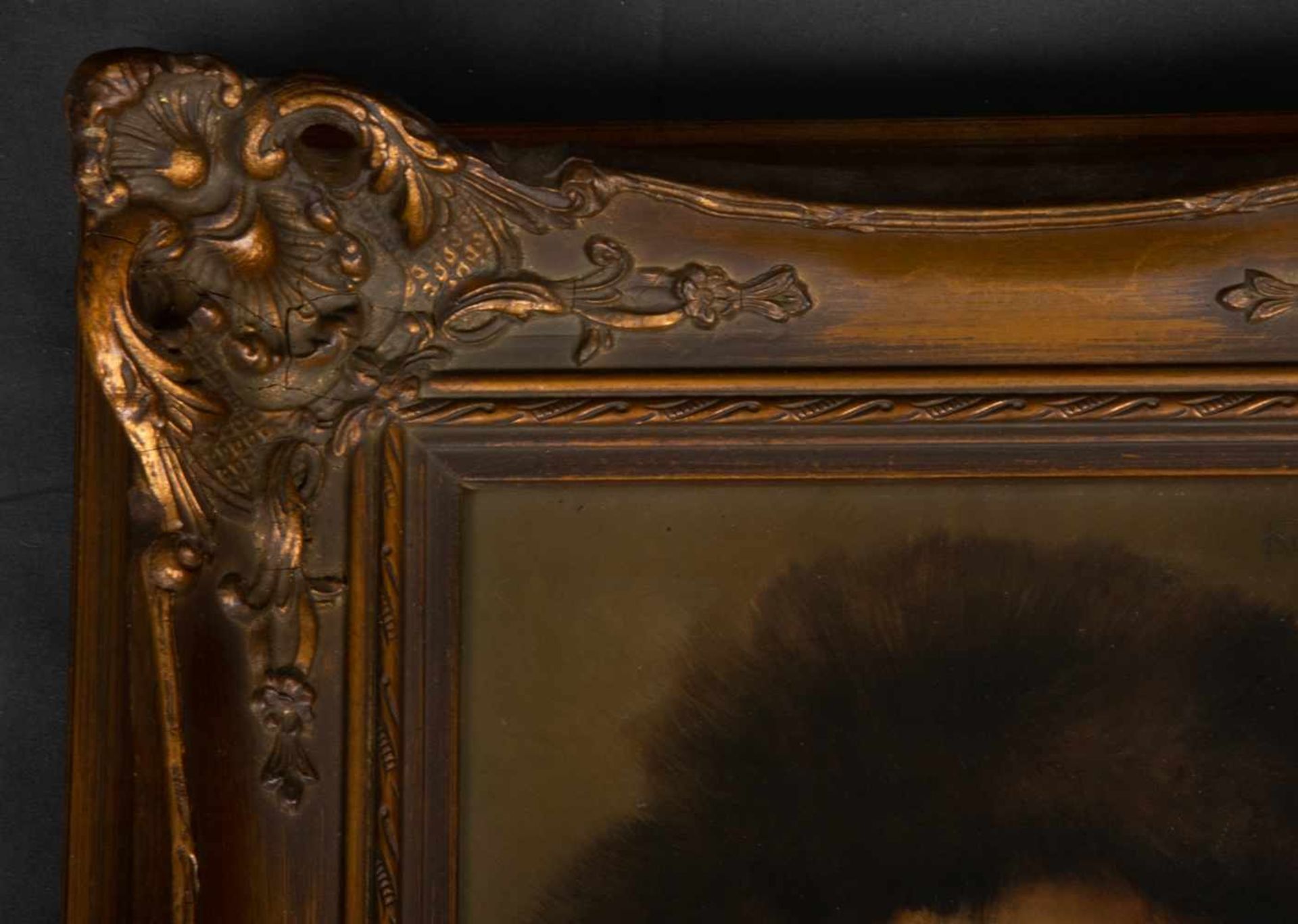 "Charaktervolles Porträt eines Bärtigen" (Mannes). Gemälde, Öl auf Pavatex, ca. 30 x 24 cm, signiert - Image 3 of 6
