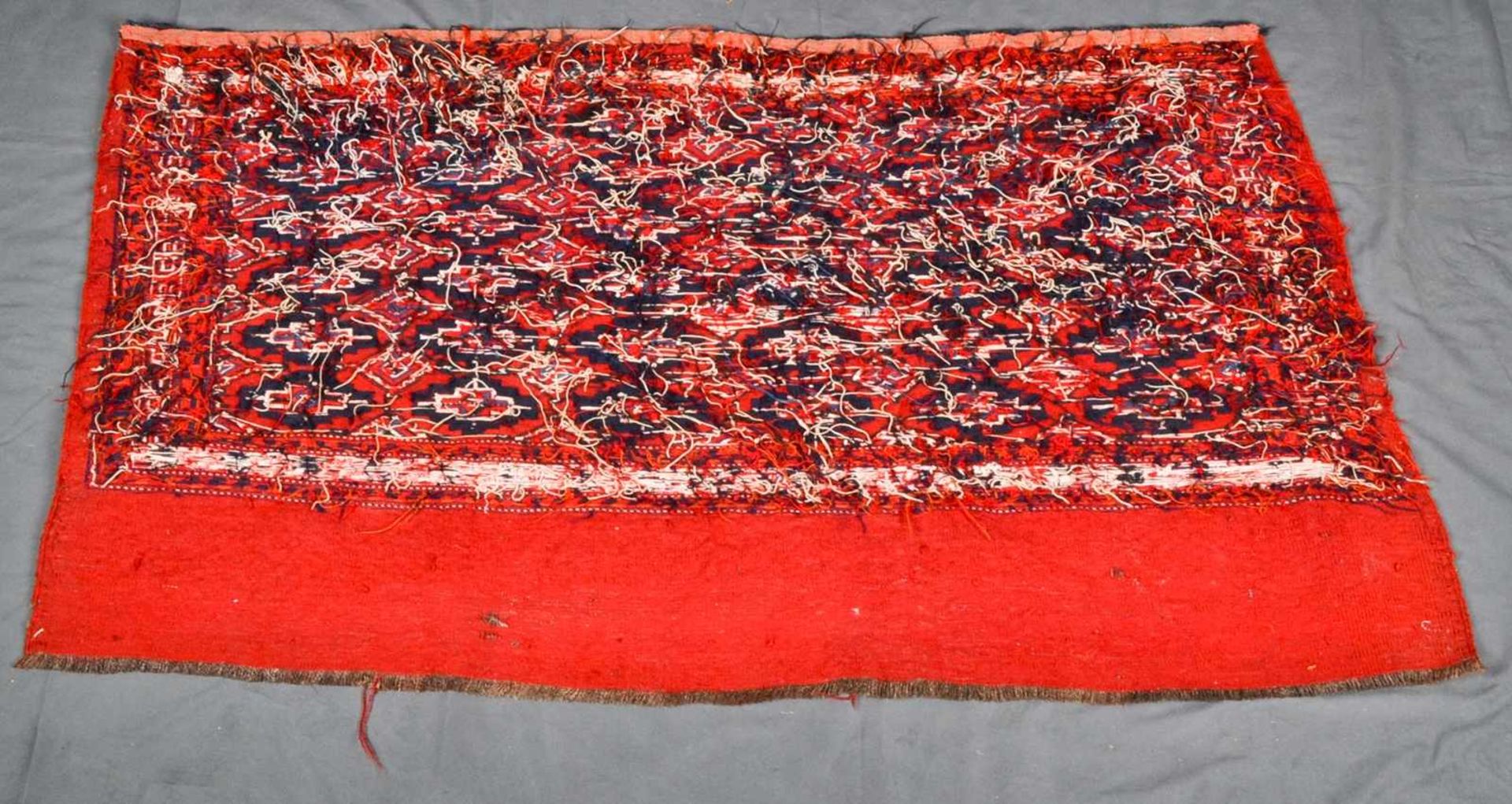 3teiliges Konvolut "alte und antike" Teppiche, bestehend aus drei versch. Kelim bzw. Flachgewebe- - Image 7 of 14