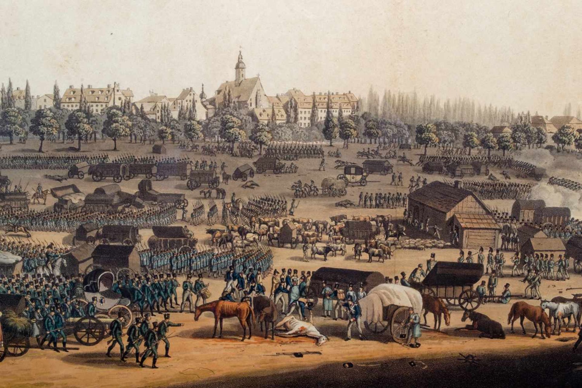 Völkerschlacht bei Leipzig am 19. Oct. 1813 - "Precipitale Flight of teh French Armies". - Image 5 of 6
