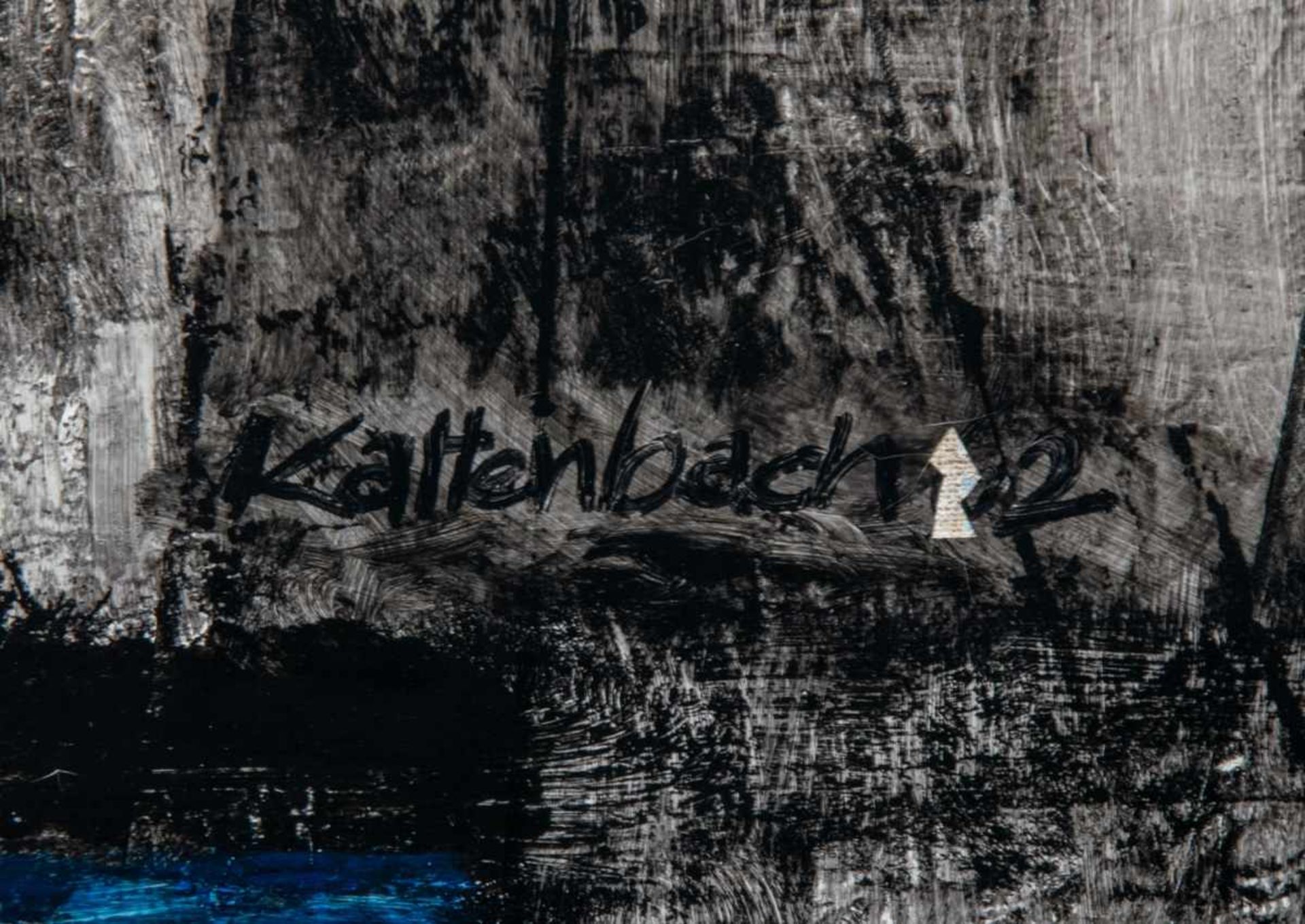 "Abstrakte Komposition". Gemälde, Öl auf Leinwand, ca. 97 x 130 cm, signiert KATTENBACH (bei - Bild 5 aus 7