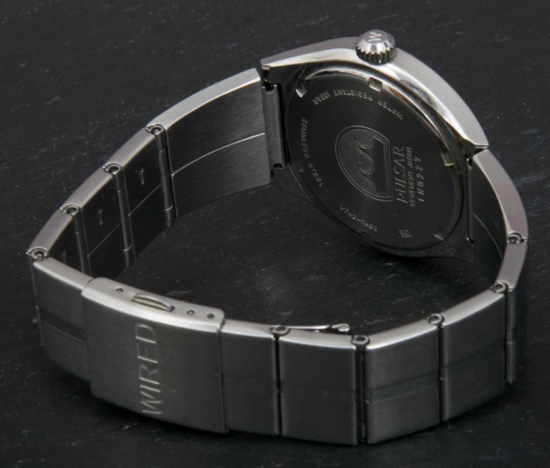 PULSAR-WIRED Herrenarmbanduhr, erworben 2002. Orig. Box & Papiere. Stahl. Ungeprüft. Optisch sehr - Bild 3 aus 5