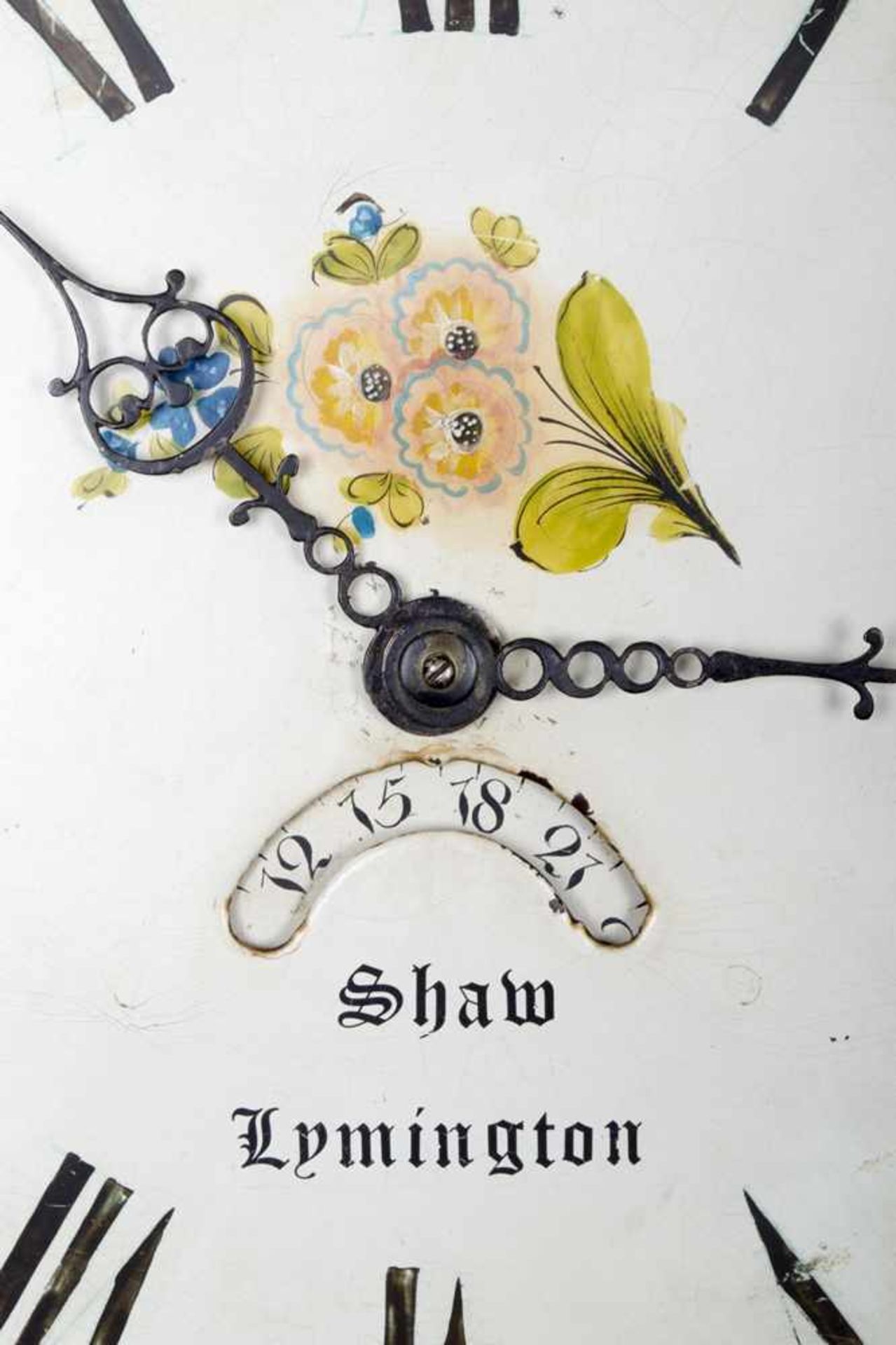 Englische Bodenstanduhr, 19. Jhd., Ziffernblatt bez.: Shaw, Lymington = Harry Shaw, Lymington. - Bild 13 aus 22