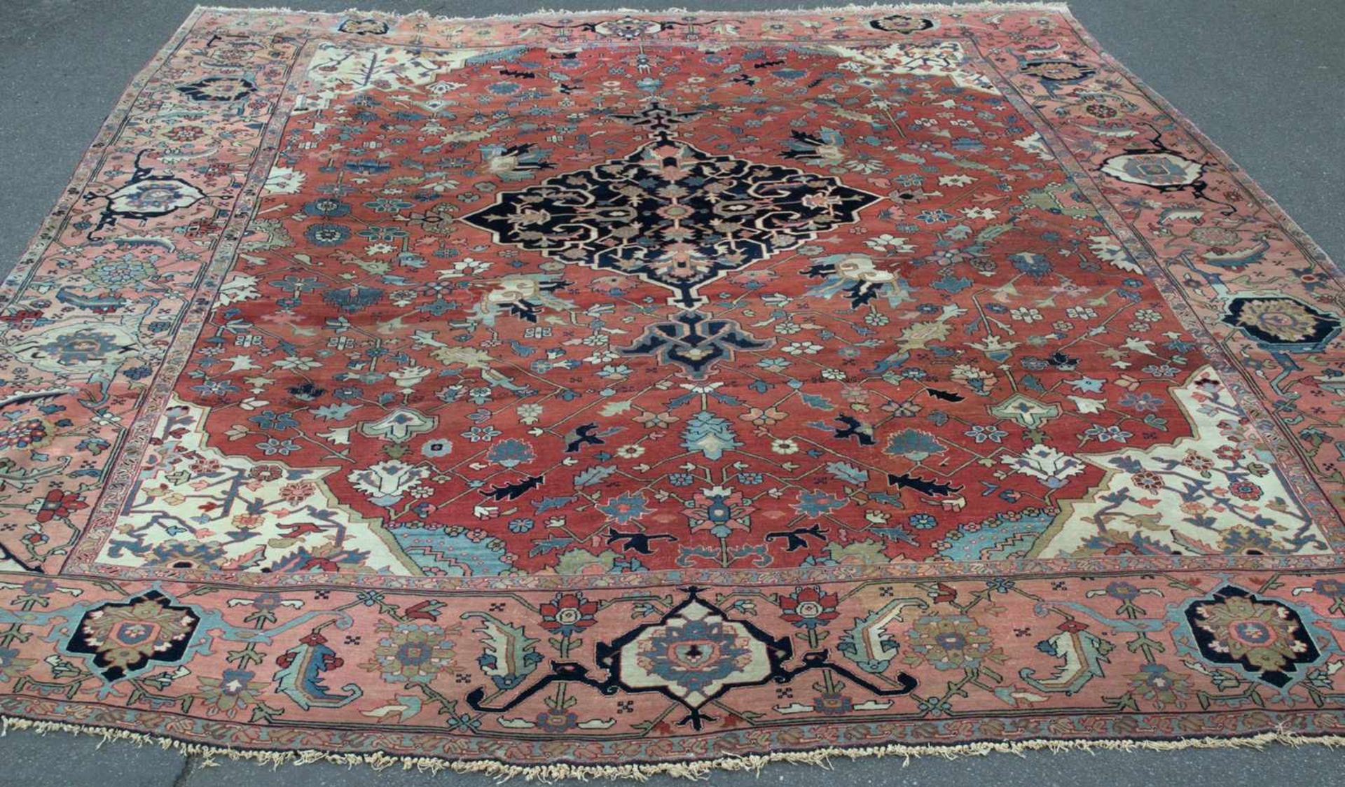Antiker Teppich, Persien Anfang 20. Jhd. Schöner Erhalt, geringe Alters- & Gebrauchsspuren, wenige - Bild 6 aus 12