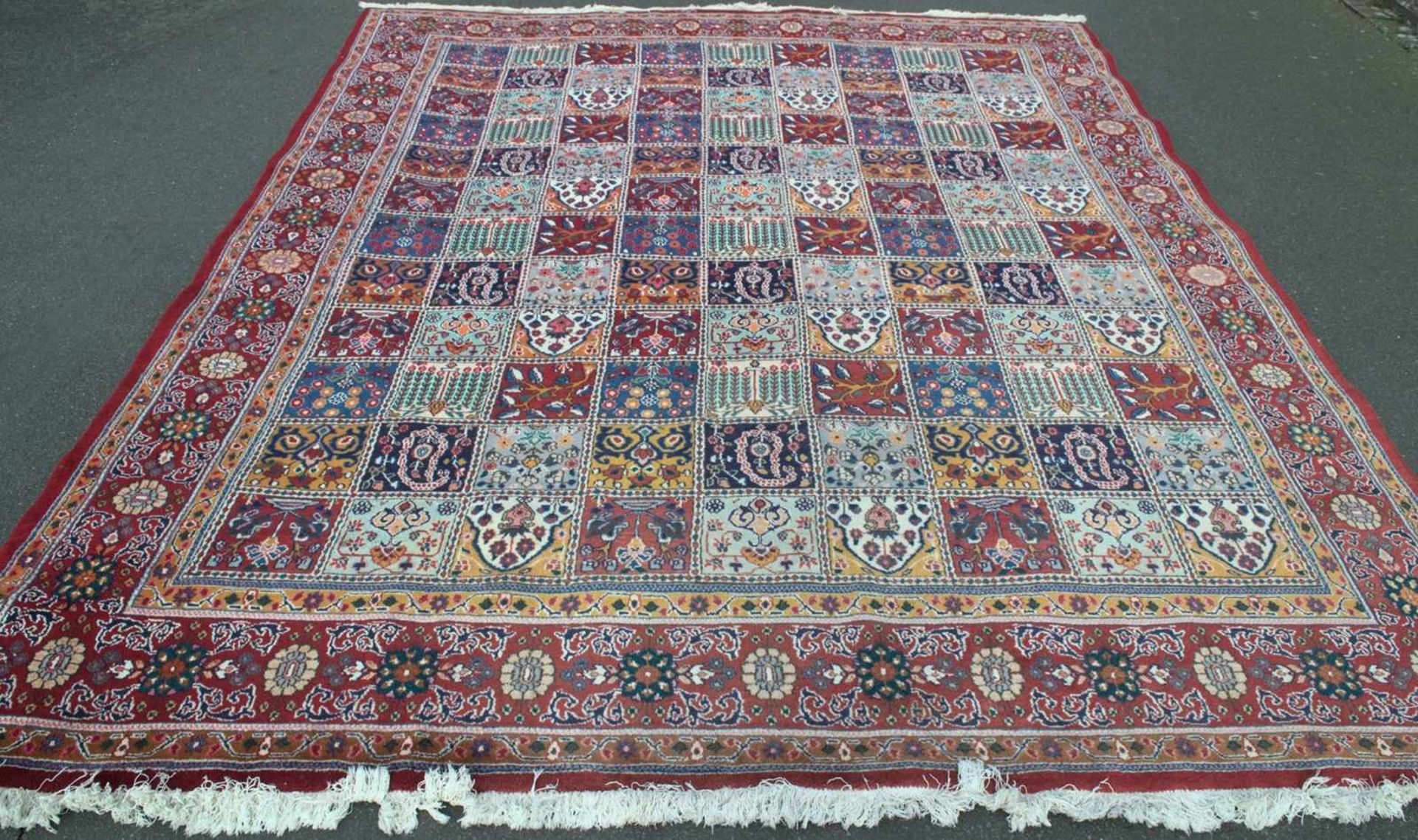 Iranischer MOUD-Gartenteppich, ca. 260 x 350 cm, hochfloriger Gebrauchsteppich mit kräftigen - Image 6 of 10