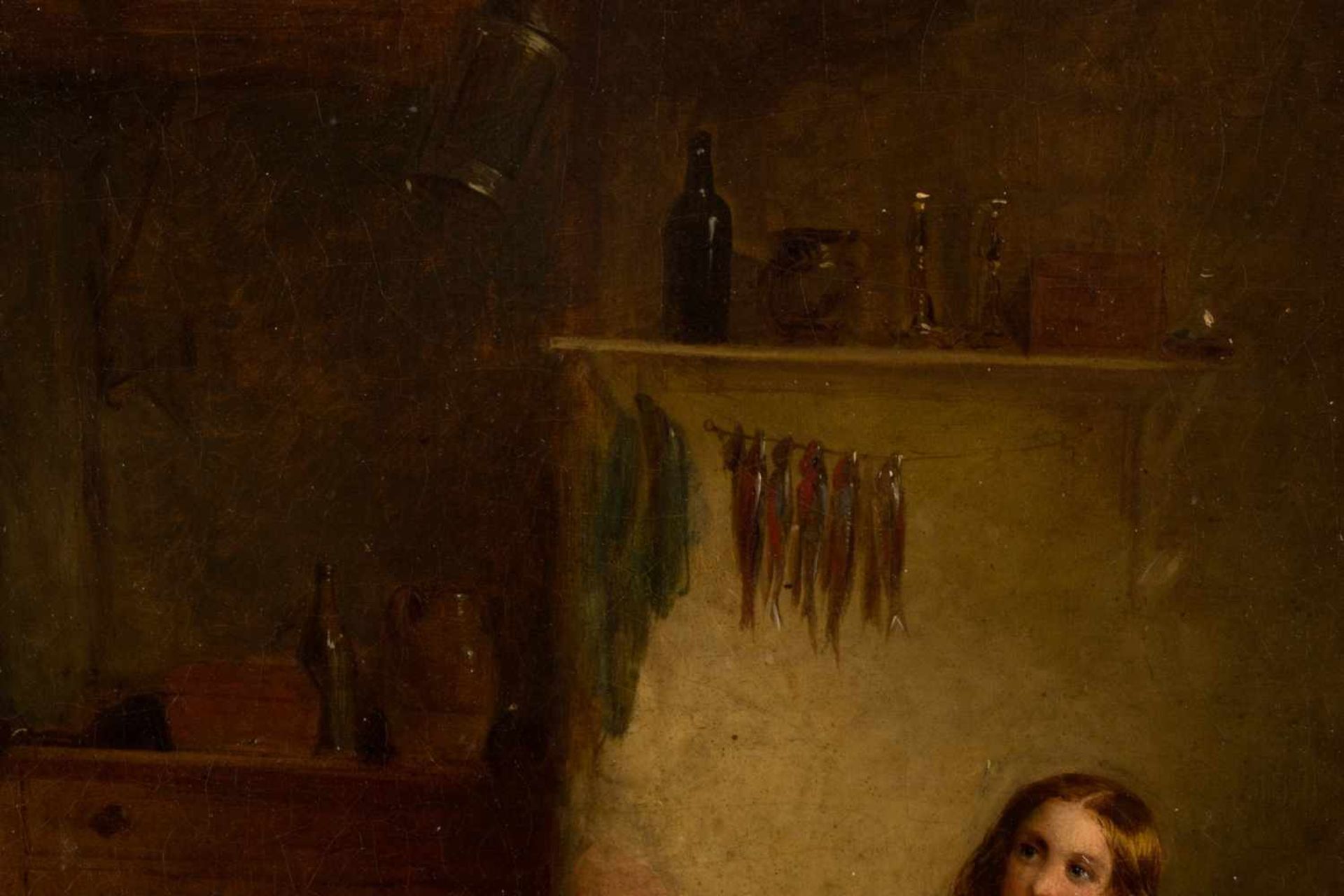 "Heimkehr zu Frau und Kindern" - Gemälde des Thomas Webster (London 1800 - 1886 Cranbrook), Öl auf - Bild 6 aus 13