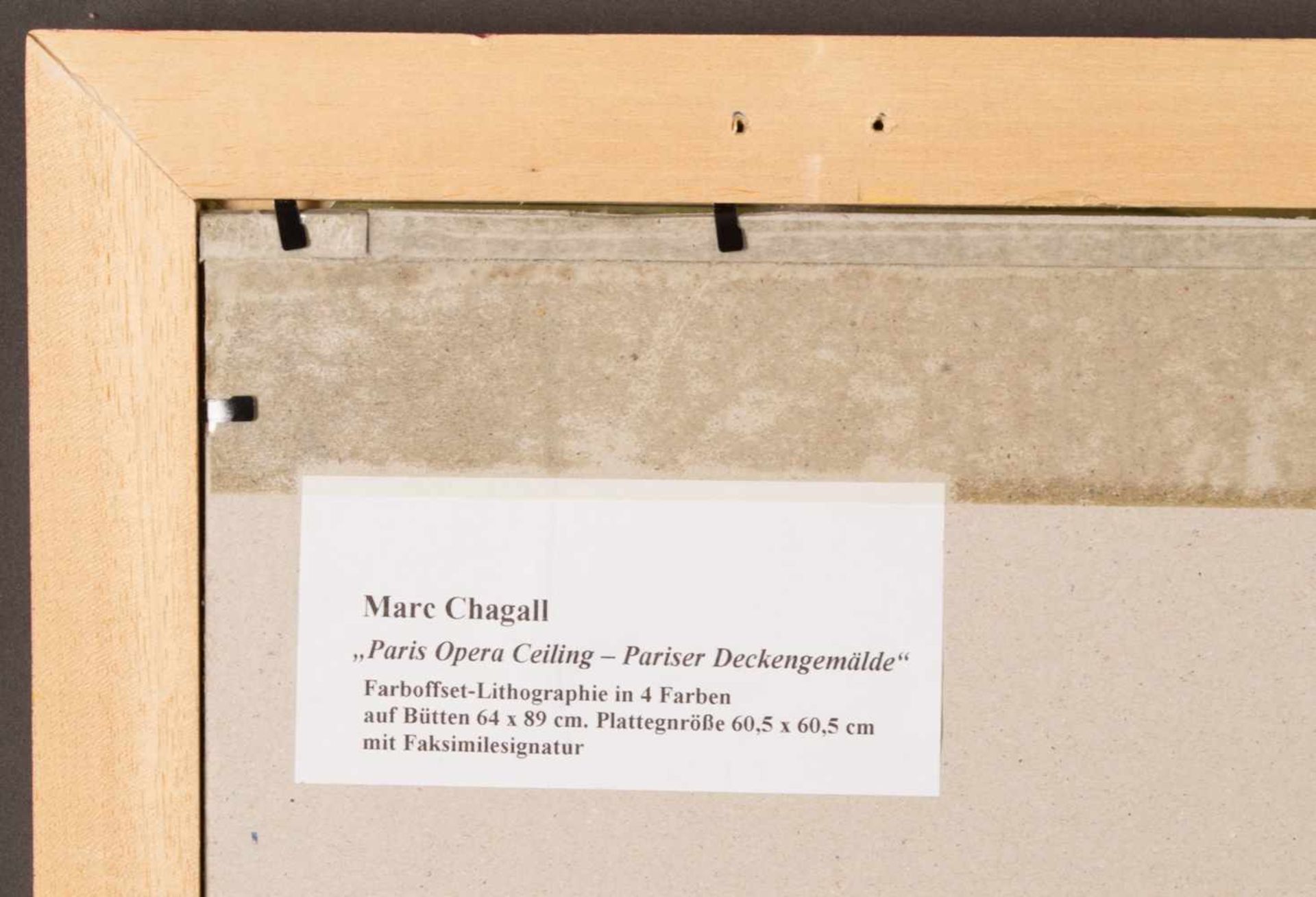 MARC CHAGALL: "PARIS OPERA CEILING" - Das Deckengemälde in der Pariser Oper. Farboffset - - Image 10 of 10