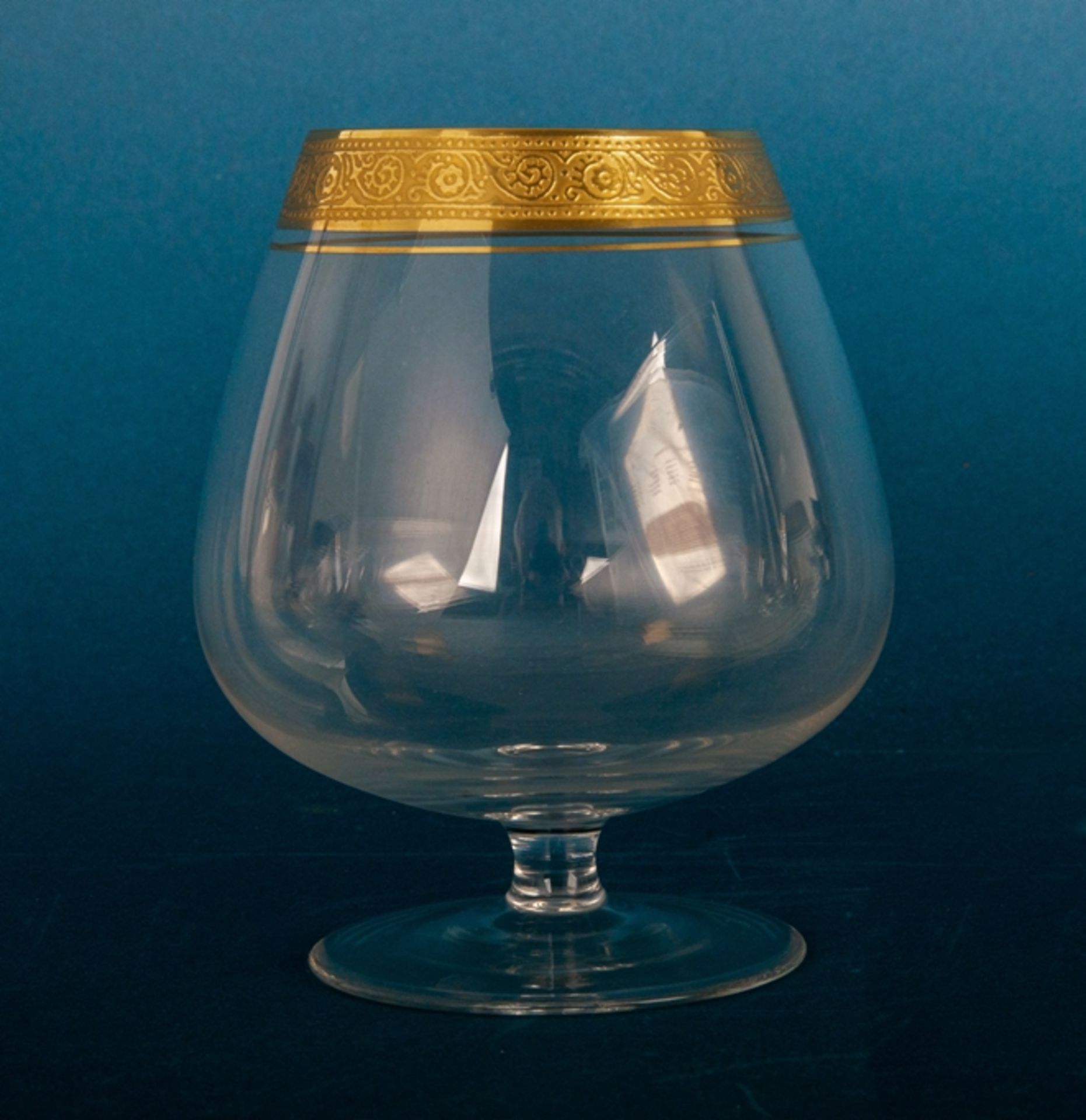 Theresienthal'er Glasmanufaktur. 5 Cognac-Schwenker/Cognacgläser, farbloses Kristallglas mit - Image 2 of 3