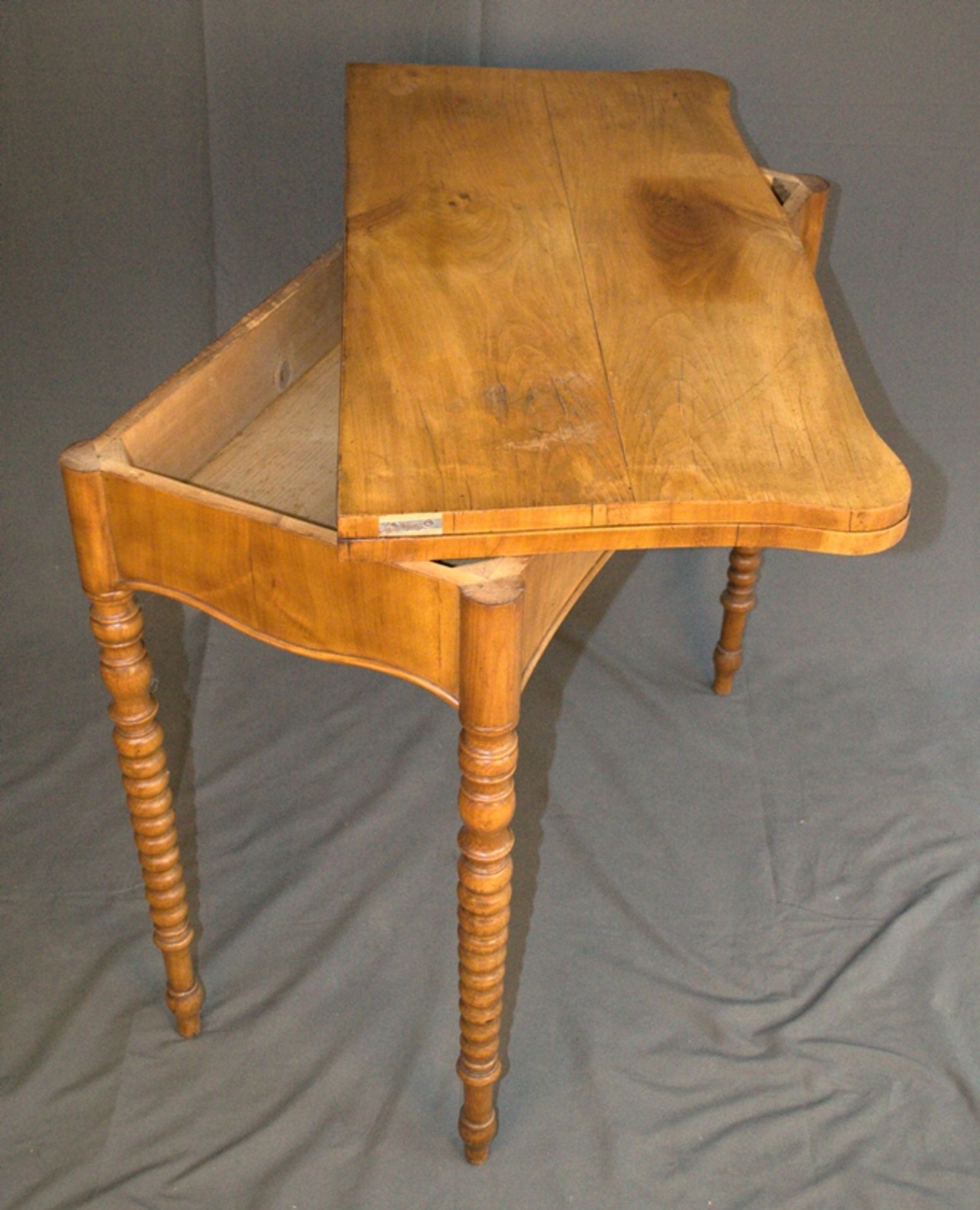 Konsoltisch/Spieltisch. Spätes Biedermeier um 1840/50. Kirschbaum massiv & furniert. Gepflegter - Image 14 of 24