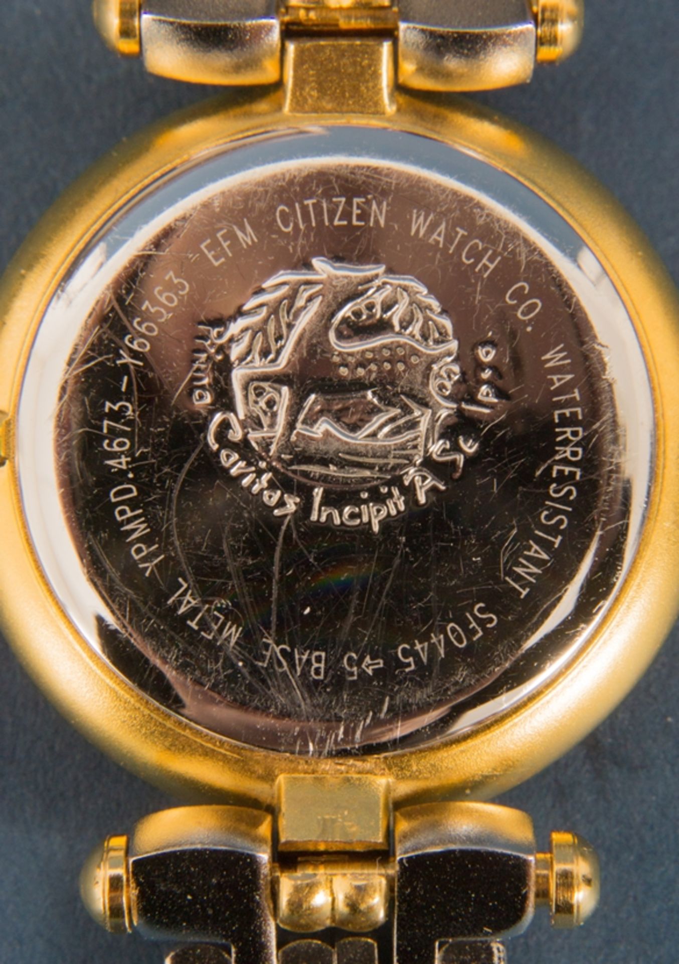 CITIZEN - CLARITI - BICOLOR (Stahl/Gold) Damenarmbanduhr, Ziffernblatt mit figürlicher Vignette (Reh - Image 7 of 8