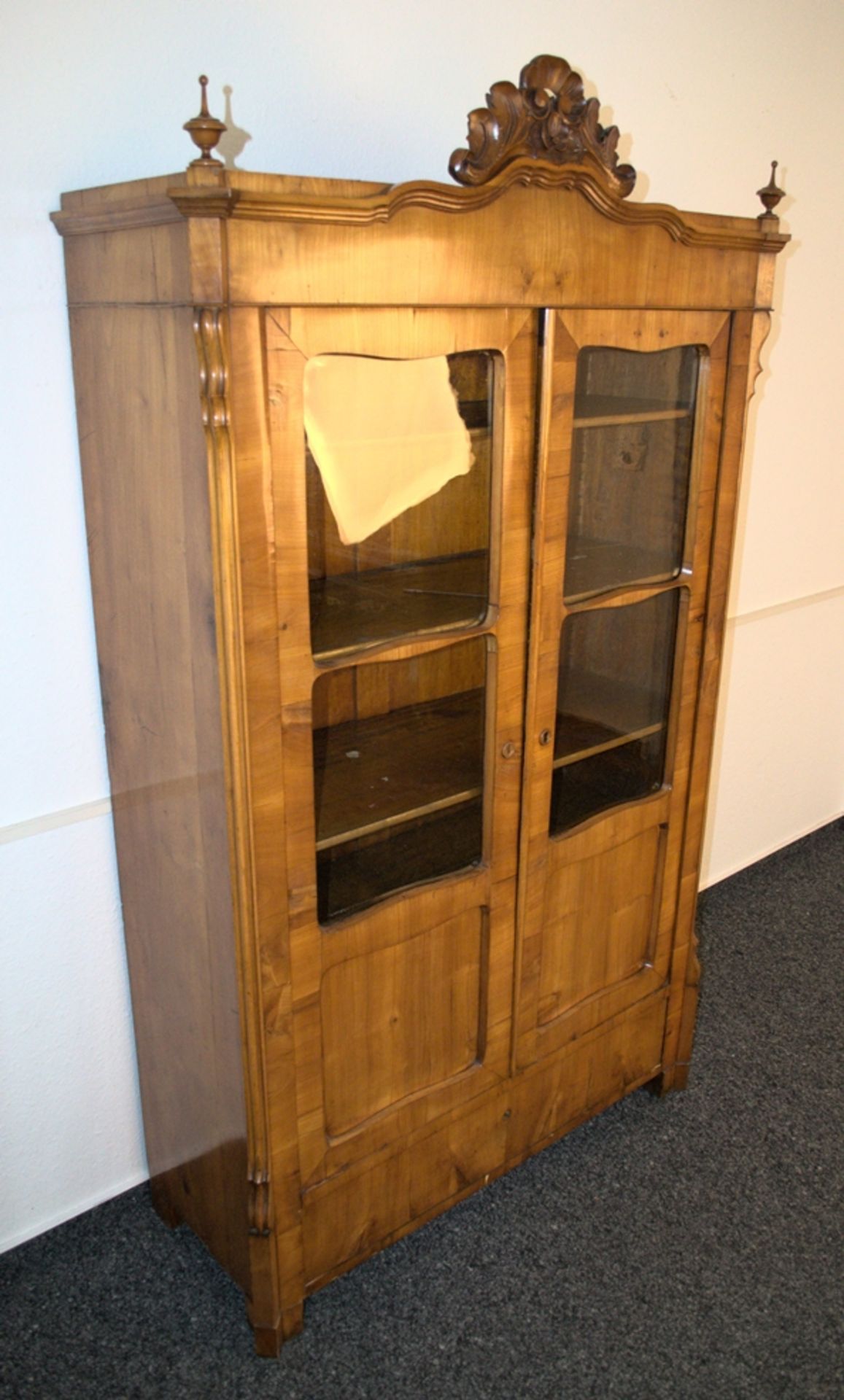 Zweitüriger Glasschrank/Bücherschrank/Vitrine. Norddeutsches Spätbiedermeier/Louis Philippe, 2. - Bild 4 aus 14