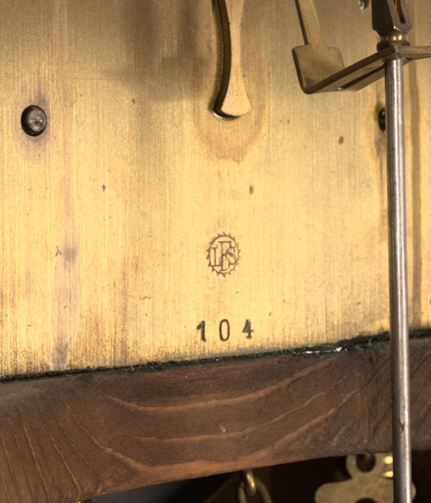 Antike Bodenstanduhr, Historismus um 1880/90, zweigewichtiges, ungeprüftes, mechanisches Uhrwerk der - Bild 20 aus 27