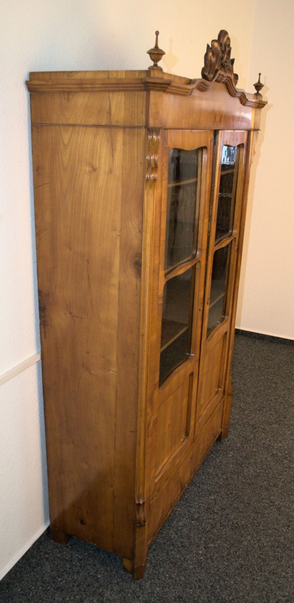 Zweitüriger Glasschrank/Bücherschrank/Vitrine. Norddeutsches Spätbiedermeier/Louis Philippe, 2. - Bild 5 aus 14