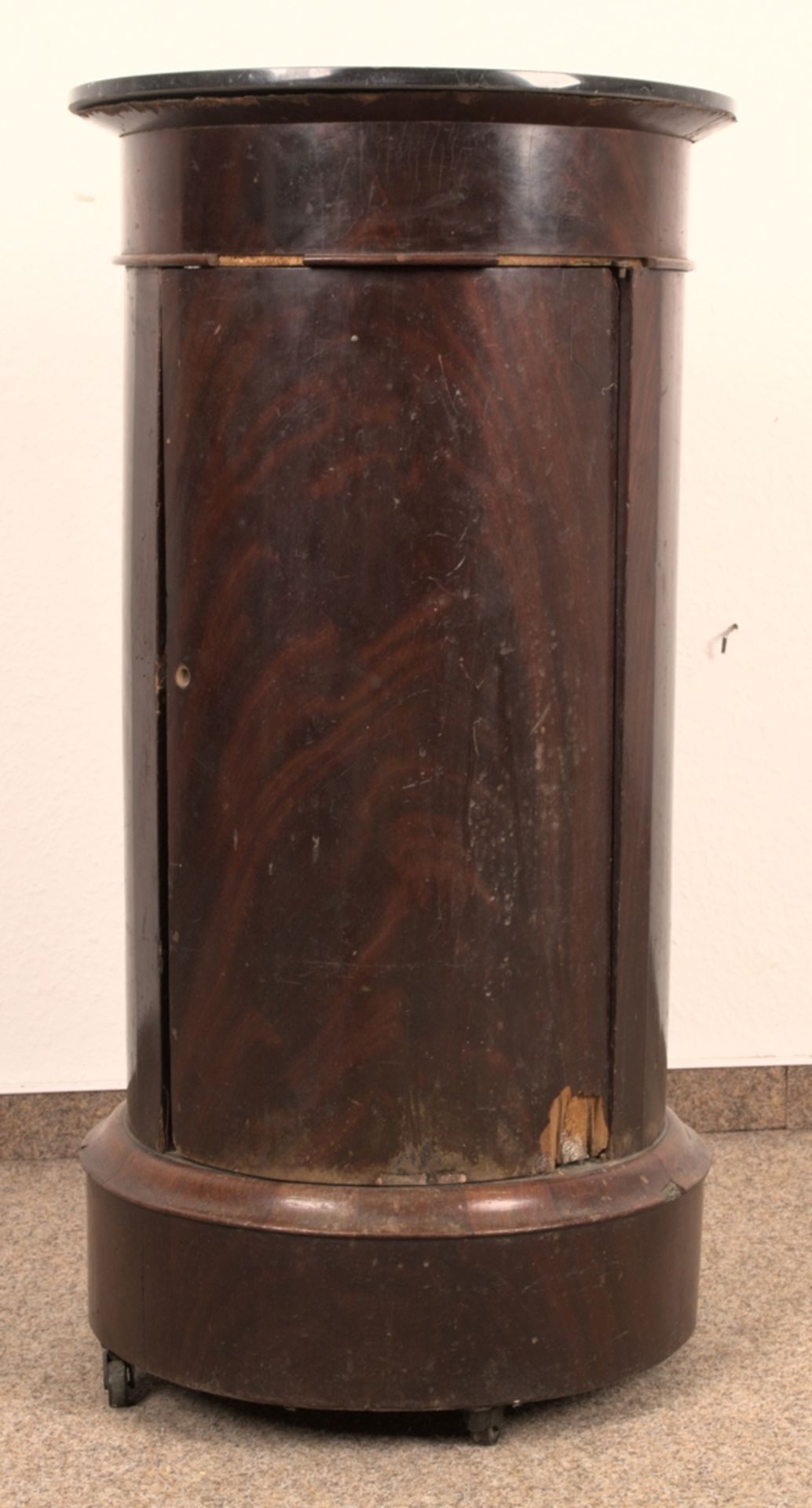 Antiker Säulenschrank/Trommelschrank, Biedermeier/Charles X, Frankreich 19./20. Jhd. Auf - Bild 2 aus 7
