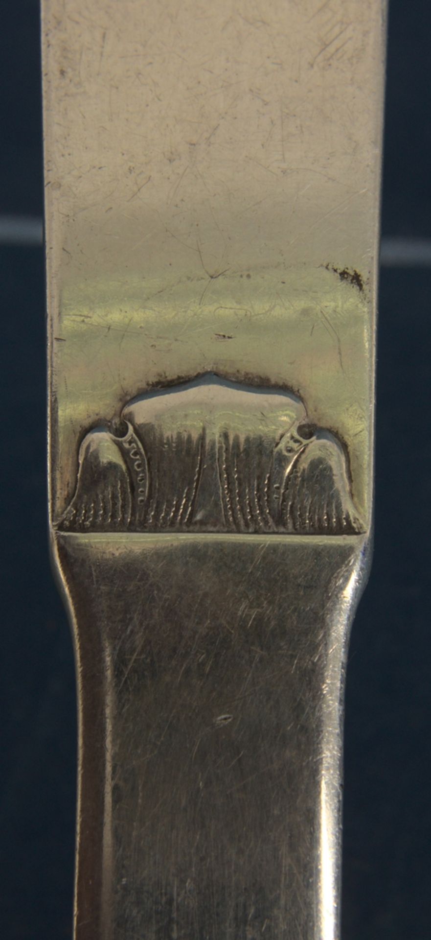 Schwedischer Pudding- o. Quarklöffel, 830er Silber, Meister "GAB". Länge ca. 21 cm, ca. 114 gr., - Bild 4 aus 6