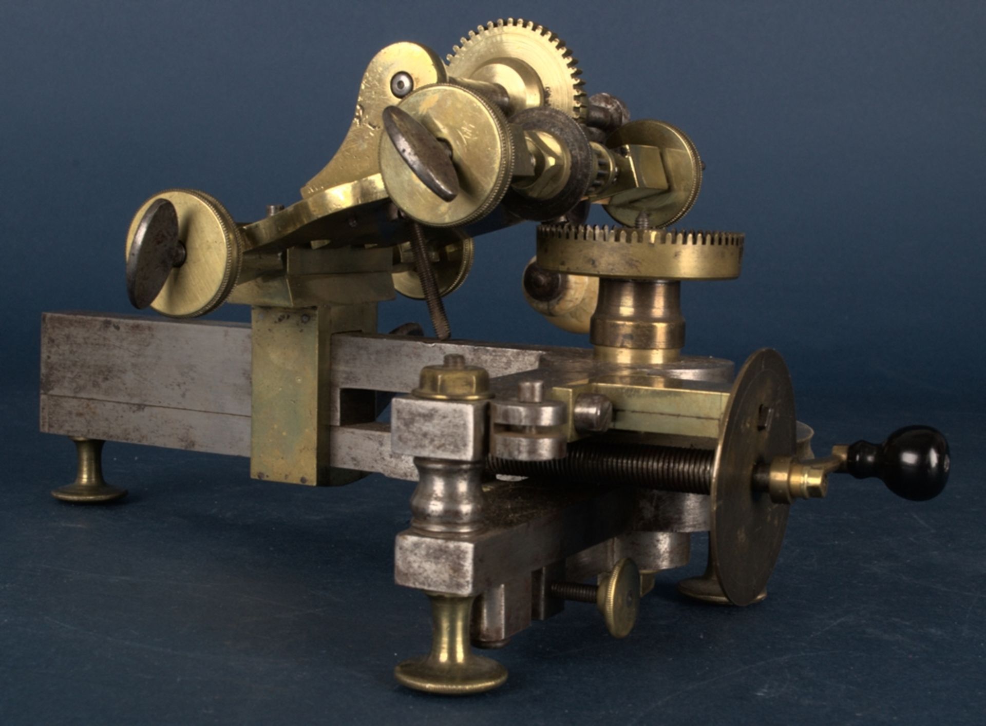Zahnradfräsmaschine/Zahnräderschneidemaschine, frühes Uhrmacherwerkzeug, deutsch Mitte 18. Jhd., - Image 18 of 29