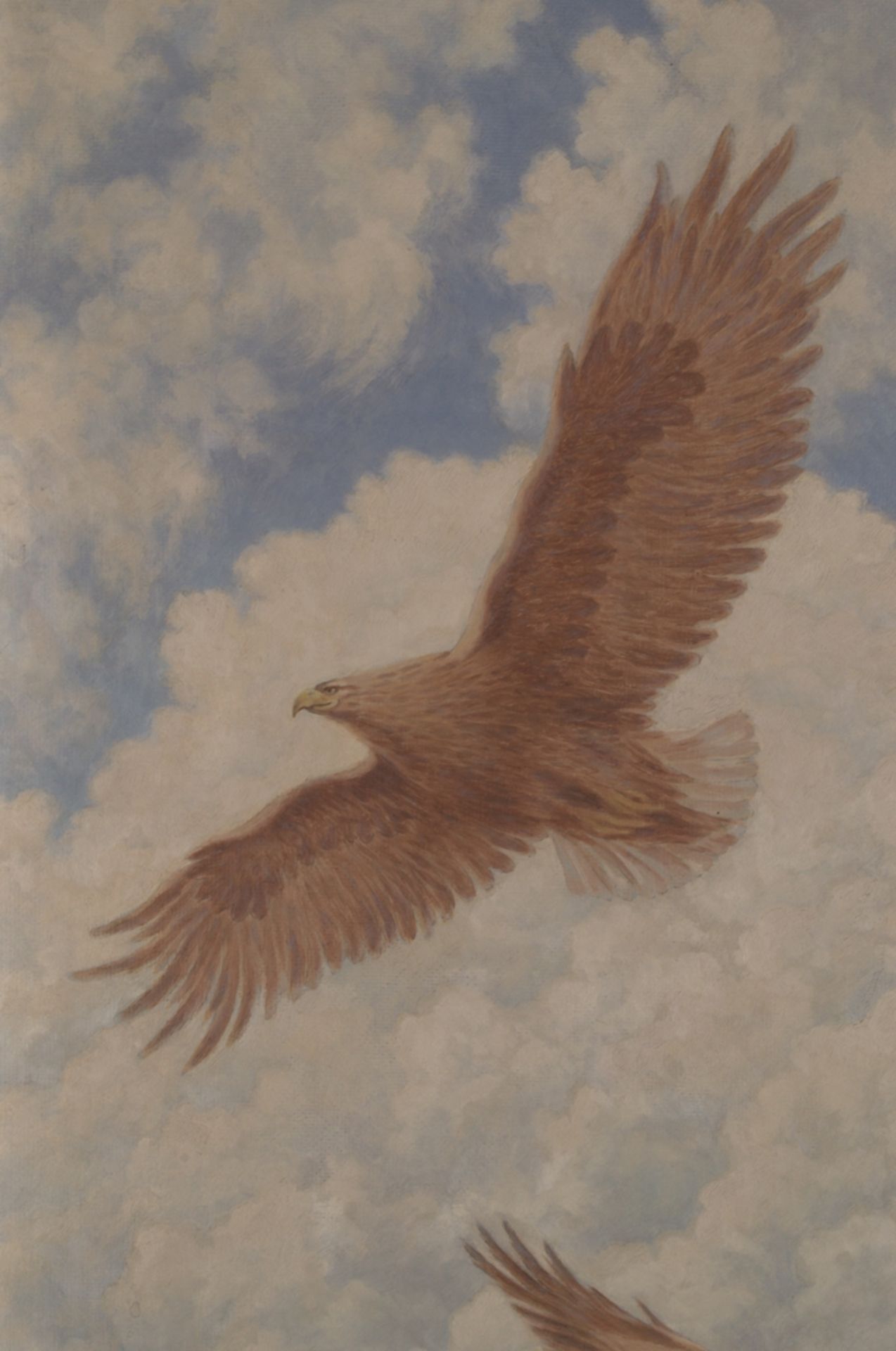 "Fliegende Adler" - Gemälde, Öl auf Leinwand, ca. 74 x 69 cm, signiert & datiert "H. Hecke 1968". - Image 6 of 7