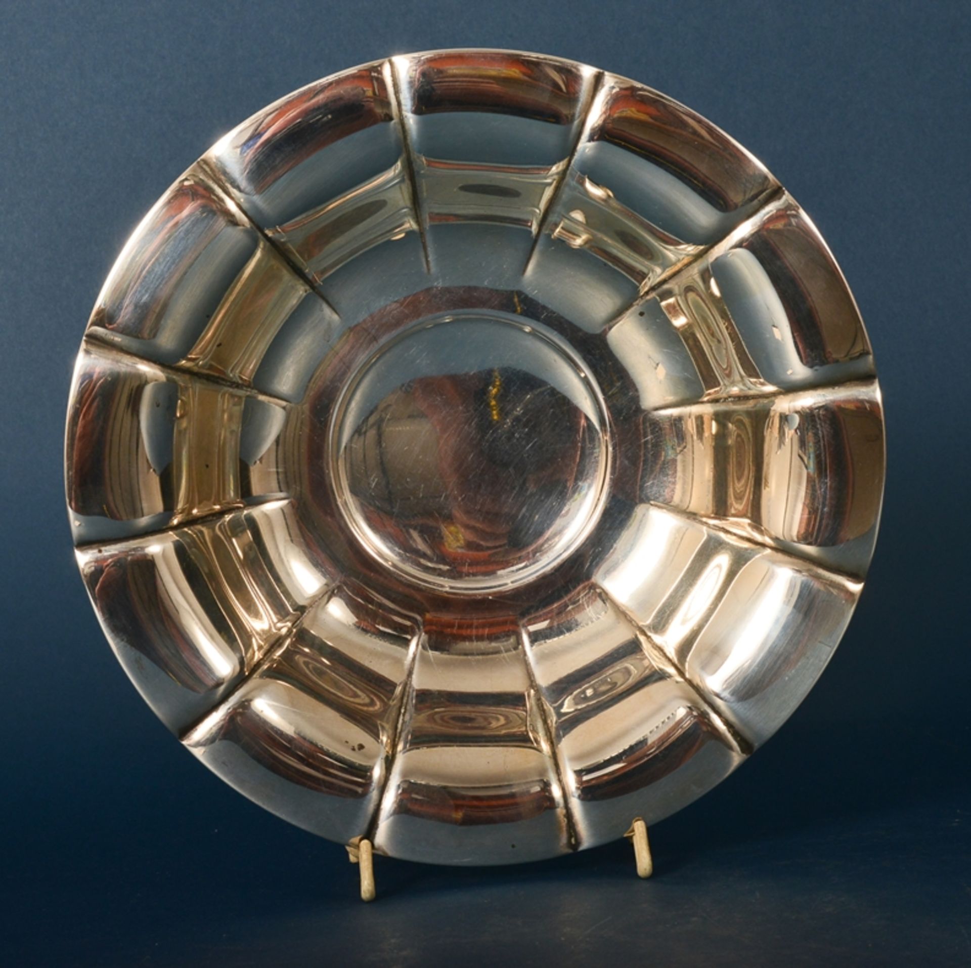 Runde Fußschale, 830er Silber, Kopenhagen 1933, 3Turmmarke, Meistermarke des Fritz Safus Christian - Bild 2 aus 7