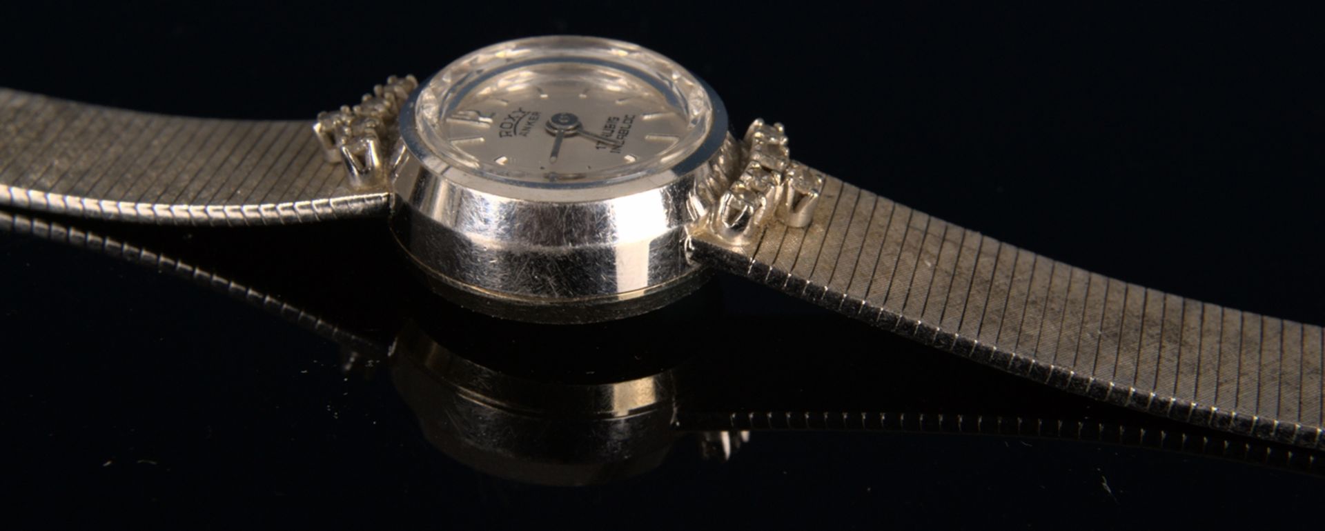 Elegante COCKTAIL - Damenarmbanduhr der Marke "ANKER - ROXY" - 17 Rubis - Incabloc. Handaufzug, - Image 11 of 11