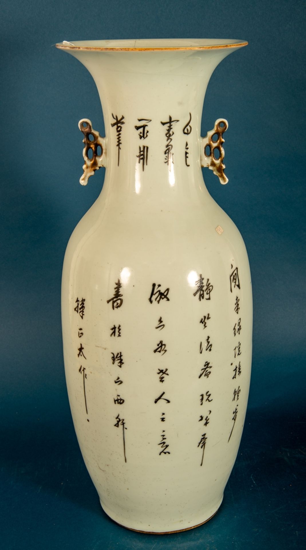 Bodenvase, China, 1920er/30er Jahre, ungemarkt, Höhe ca. 58 cm, Durchmesser ca. 22 cm. Hals - Image 8 of 10