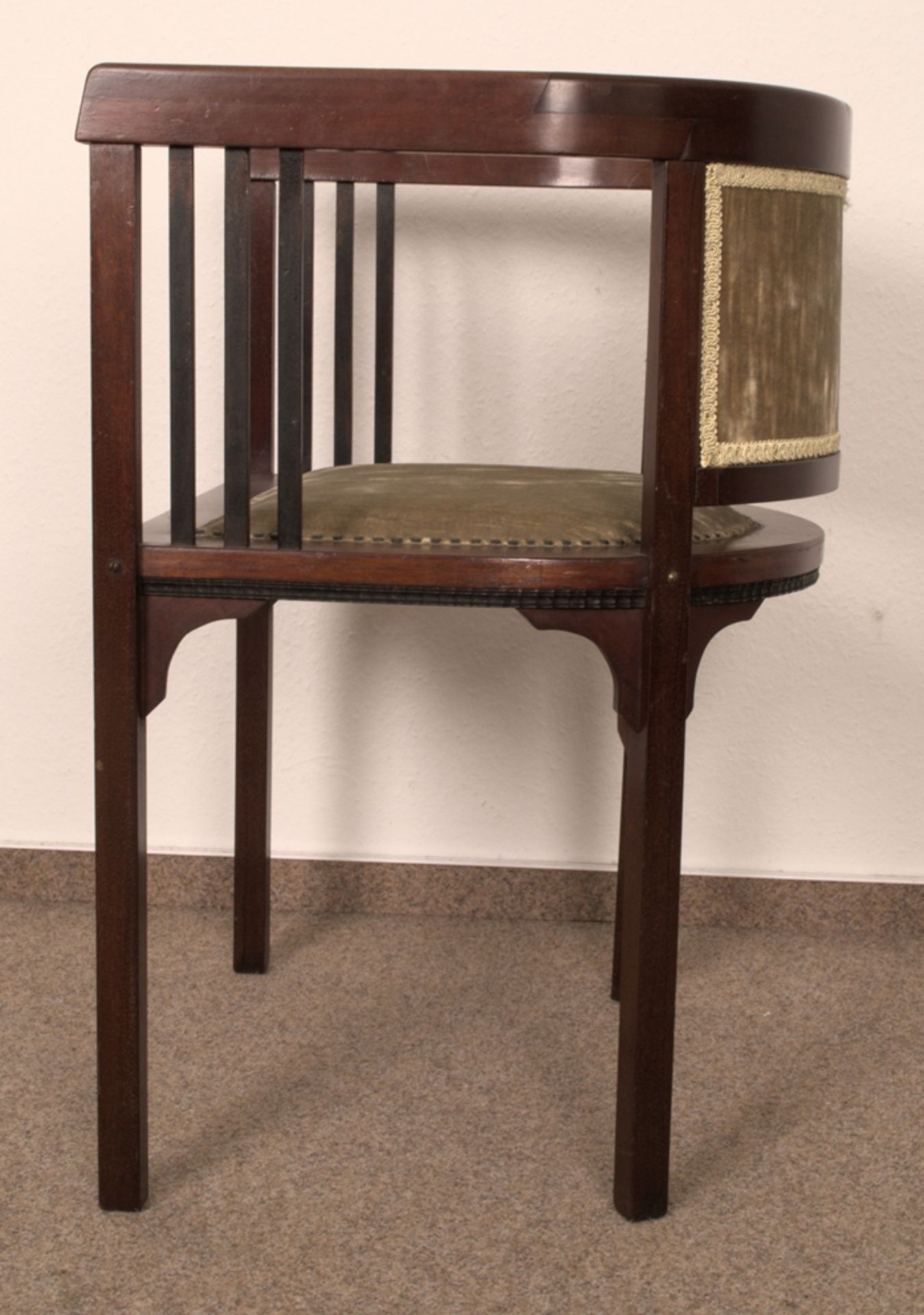 Eleganter, signierter Schreibtischstuhl für einen Damenschreibtisch/Sekretär. Mahagoni, dezenter, - Image 4 of 17