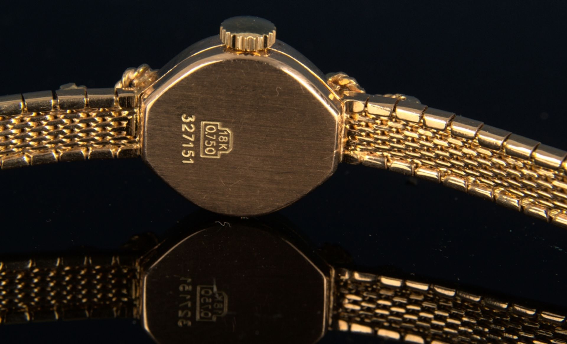 Schmuckvolle, filigrane "IPOSA" - Damenarmbanduhr, ungeprüftes mechanisches Uhrwerk mit 17 - Image 5 of 6