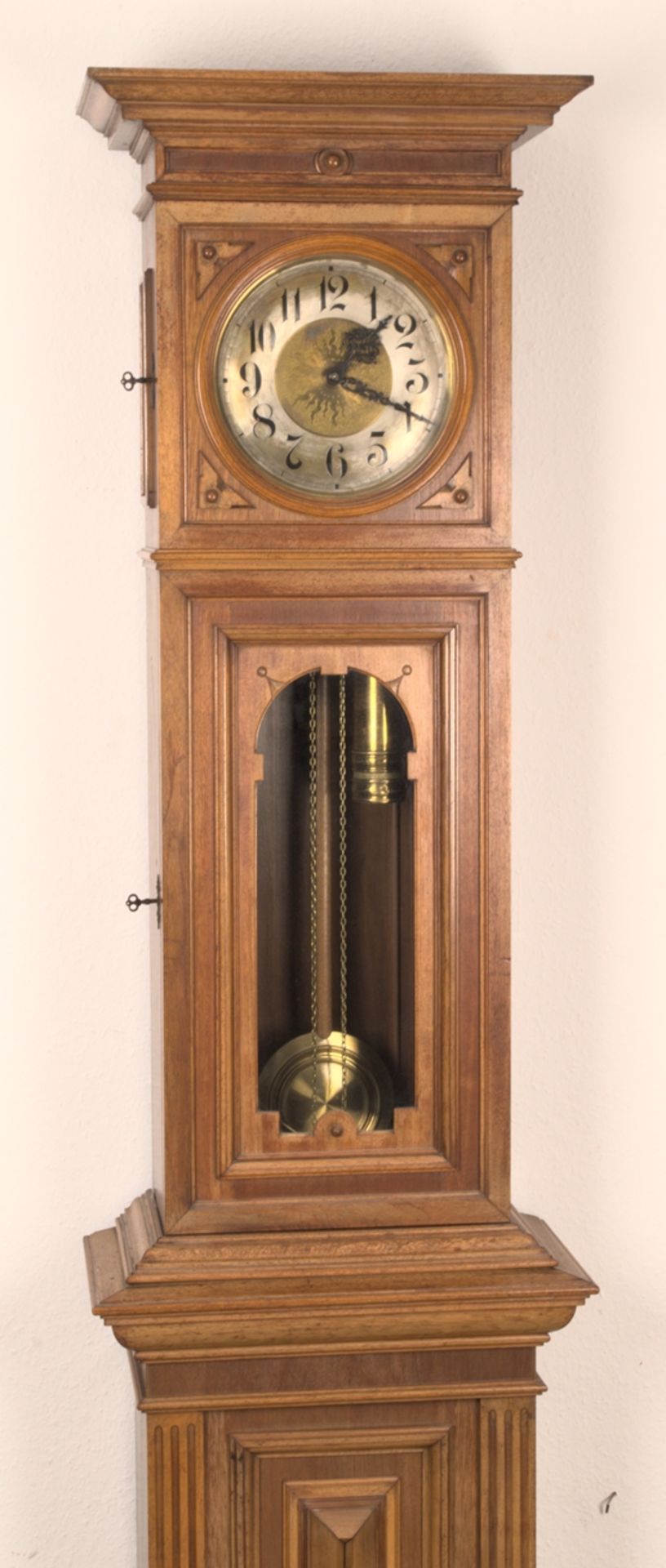 Antike Bodenstanduhr, Historismus um 1880/90, zweigewichtiges, ungeprüftes, mechanisches Uhrwerk der - Bild 2 aus 27