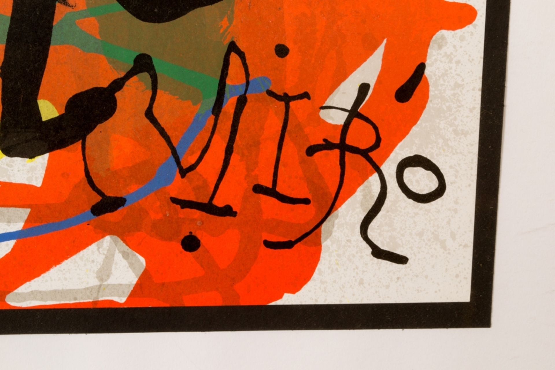 Joan MIRO Original Farblithographie von 1973. Doppelblatt aus "Derriere Le Miroir Nr. 203". - Image 2 of 5