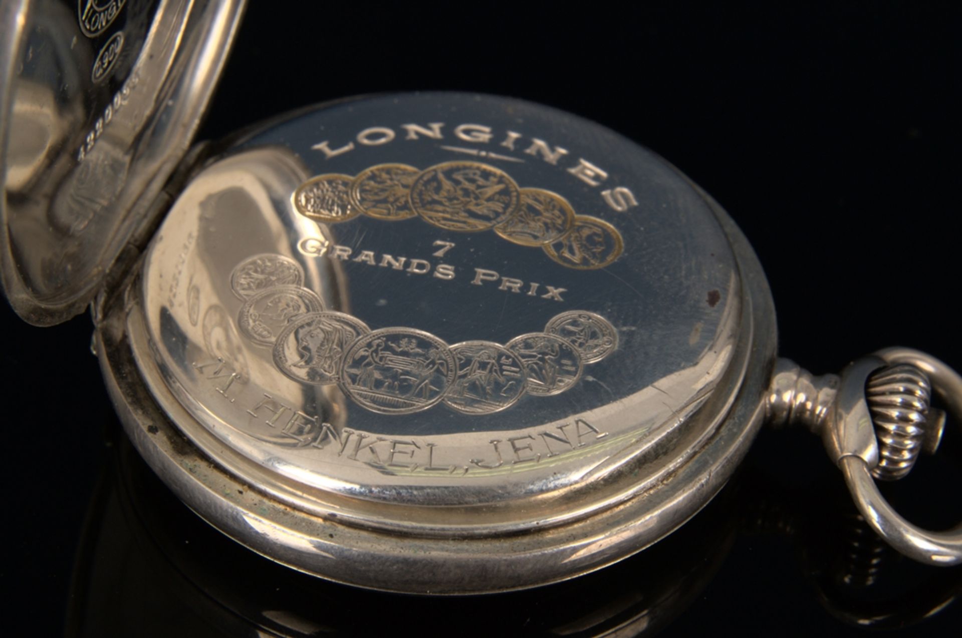 Elegante LONGINES Savonette Herrentaschenuhr der 1920er/30er Jahre; schlichtes 900er - Image 4 of 8