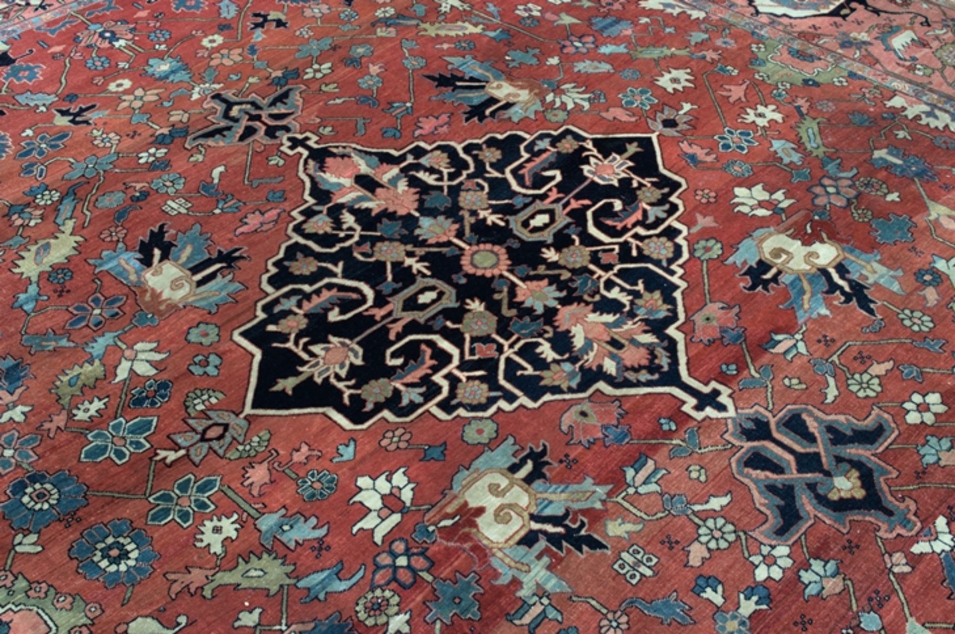 Antiker Teppich, Persien Anfang 20. Jhd. Schöner Erhalt, geringe Alters- & Gebrauchsspuren, wenige - Bild 9 aus 12