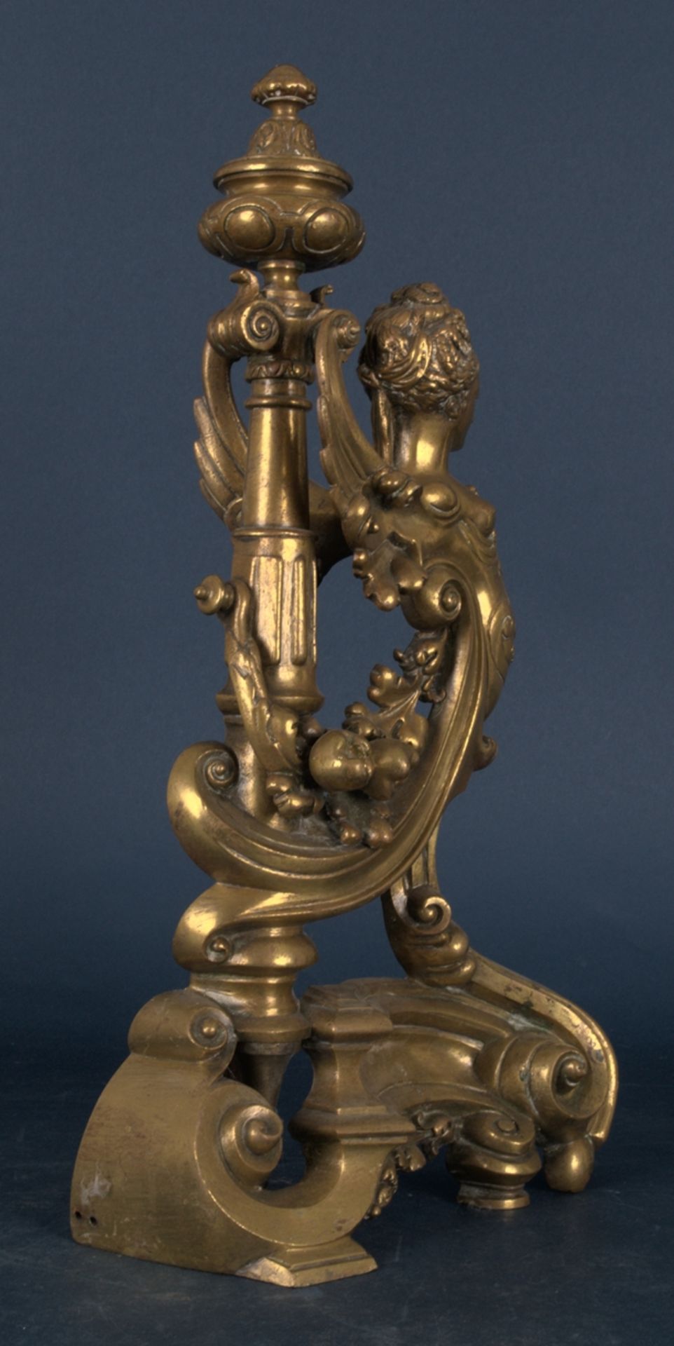 Antiker Kaminbock in opulenter barocker Manier, Historismus 19. Jhd., Höhe ca. 46 cm. Ideal als - Bild 5 aus 8