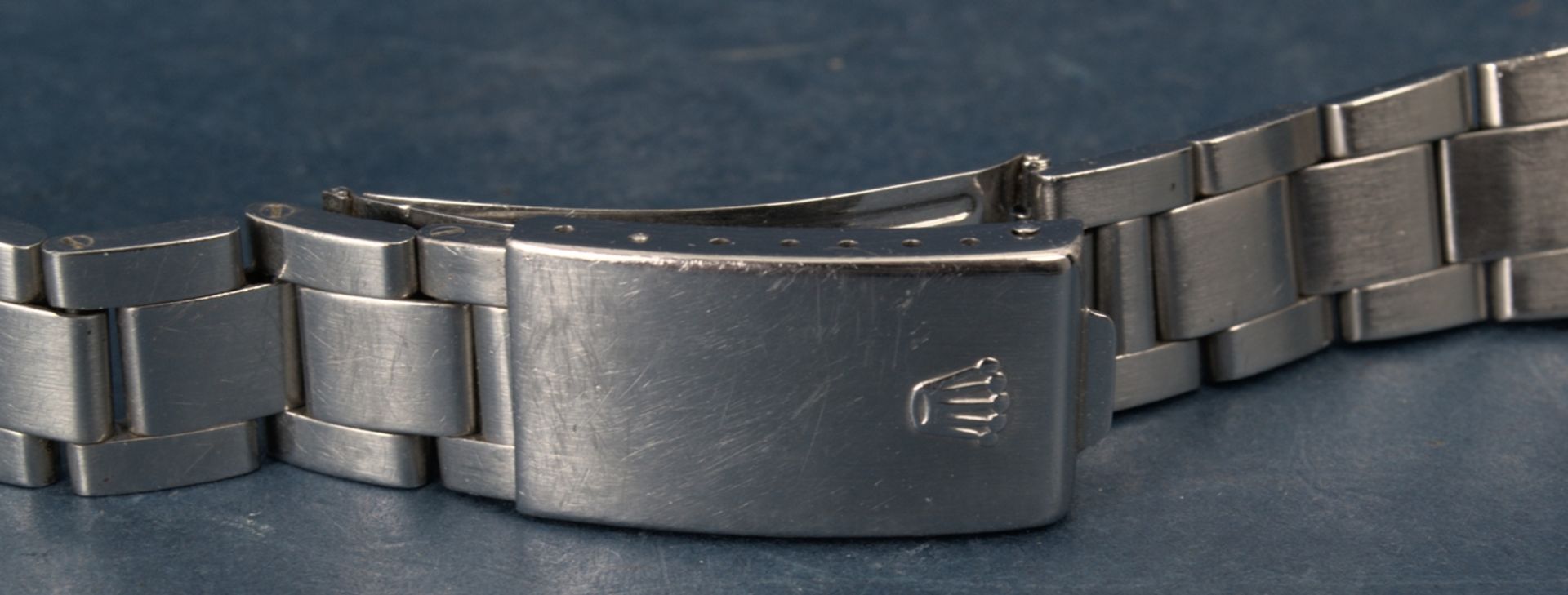 Rolex-Gliederarmband mit Faltschließe der wohl 1960er/70er Jahre, Stahl. Max. Gesamtlänge inkl. - Bild 10 aus 12