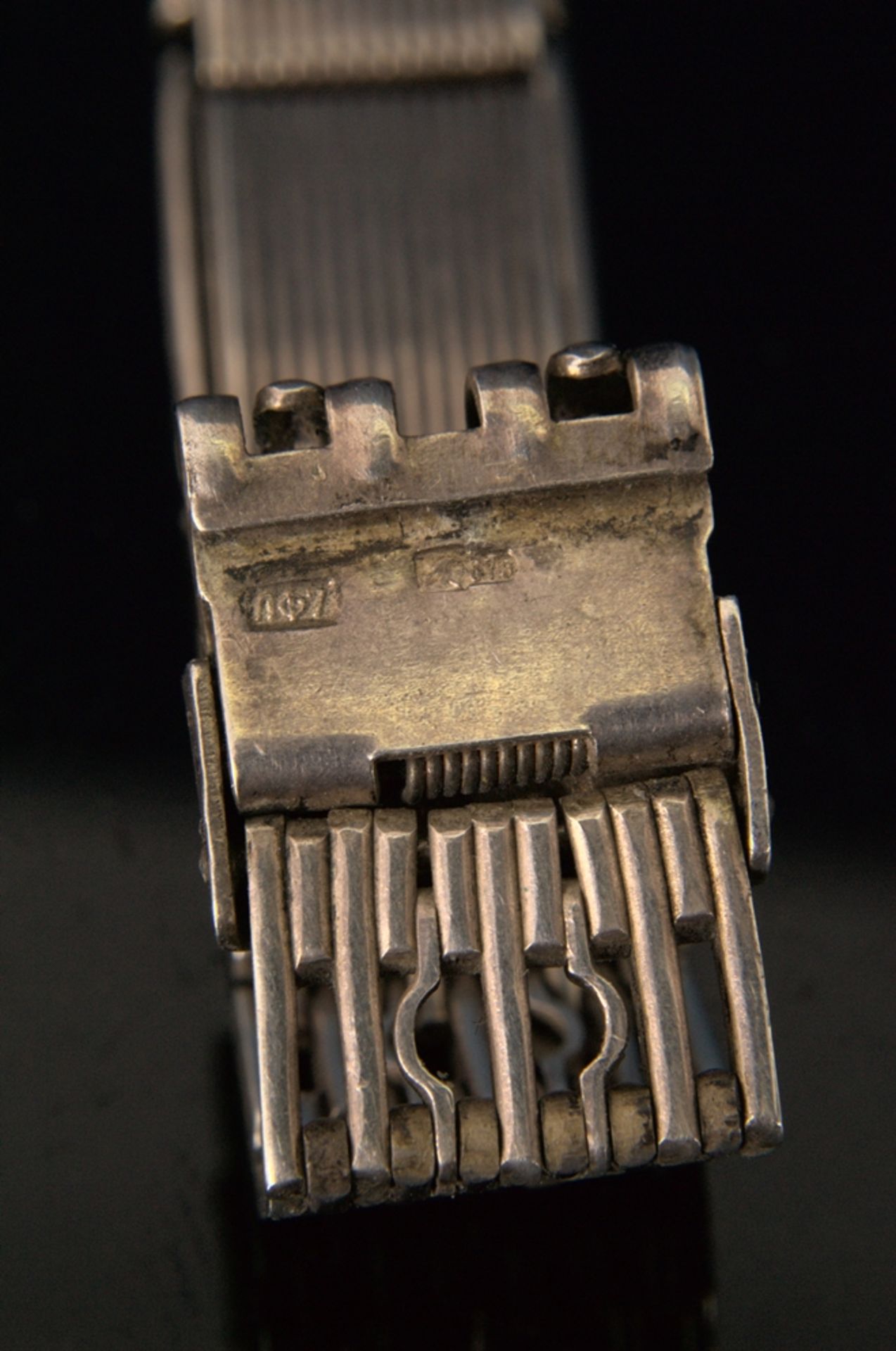 Russisches Armband für eine Herrenarmbanduhr, mehrgliedriges, teilweise durchbrochen gearbeitetes - Image 6 of 11