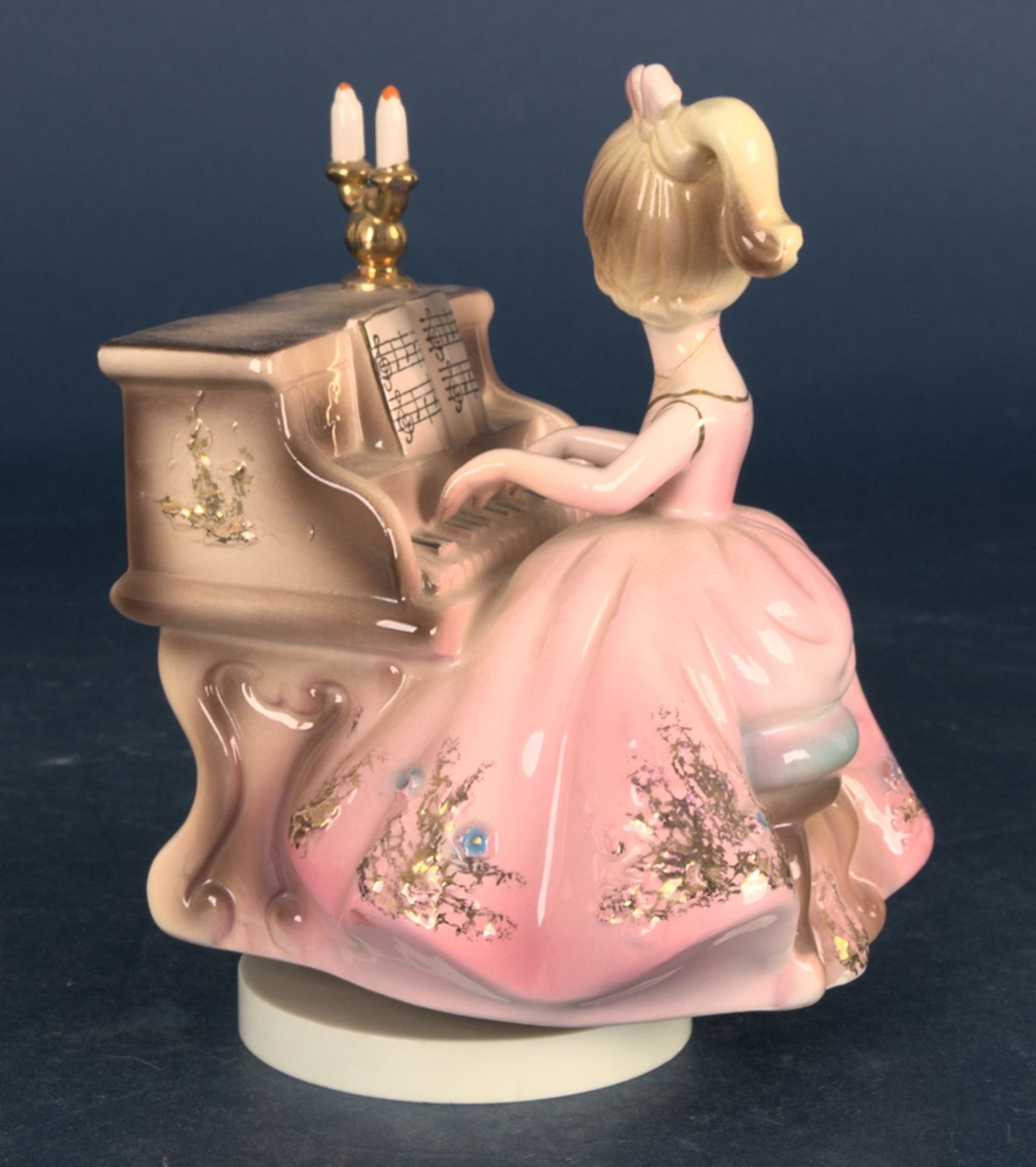 2teiliges Konvolut versch. Spieluhren, bestehend aus "junge Dame am Klavier" (Höhe ca. 15 cm, - Image 3 of 9
