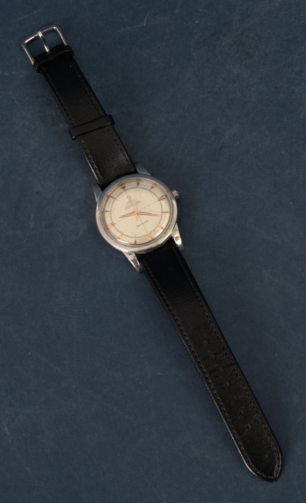 OMEGA SEAMASTER AUTOMATIC "VINTAGE" Herrenarmbanduhr der 1950er Jahre, Stahl, pfeilförmige - Bild 7 aus 9